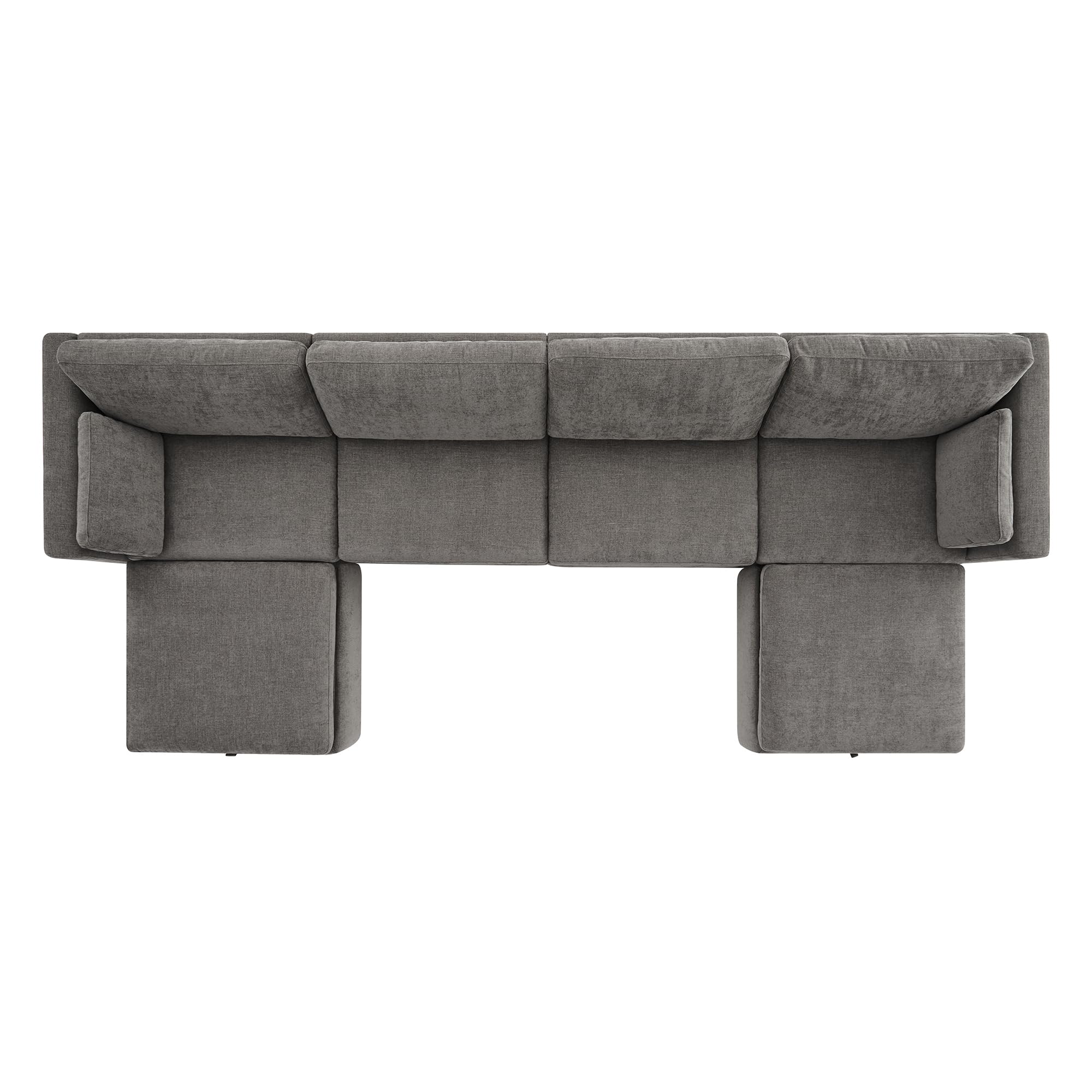 Oversized Modular Sectional Fabric Sofa Set (7 Count)