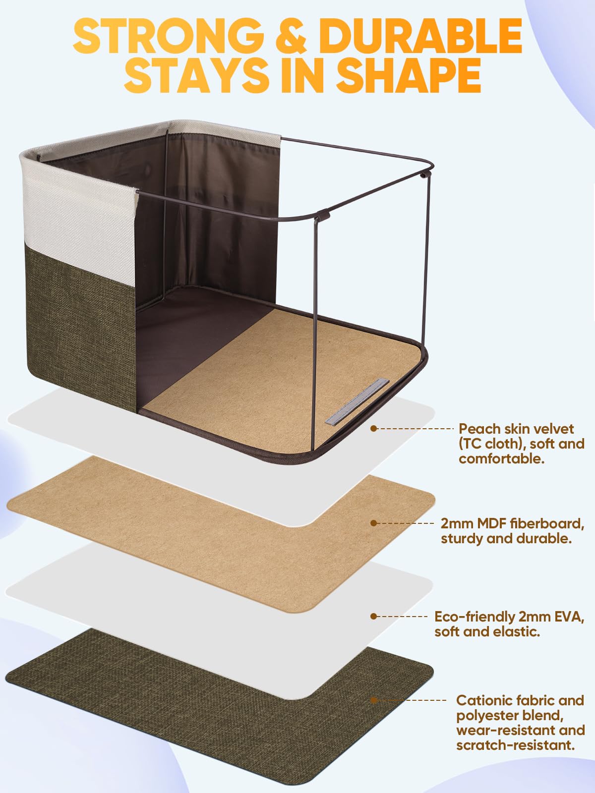 1 Pack Fabric Closet Storage Bins for Shelves