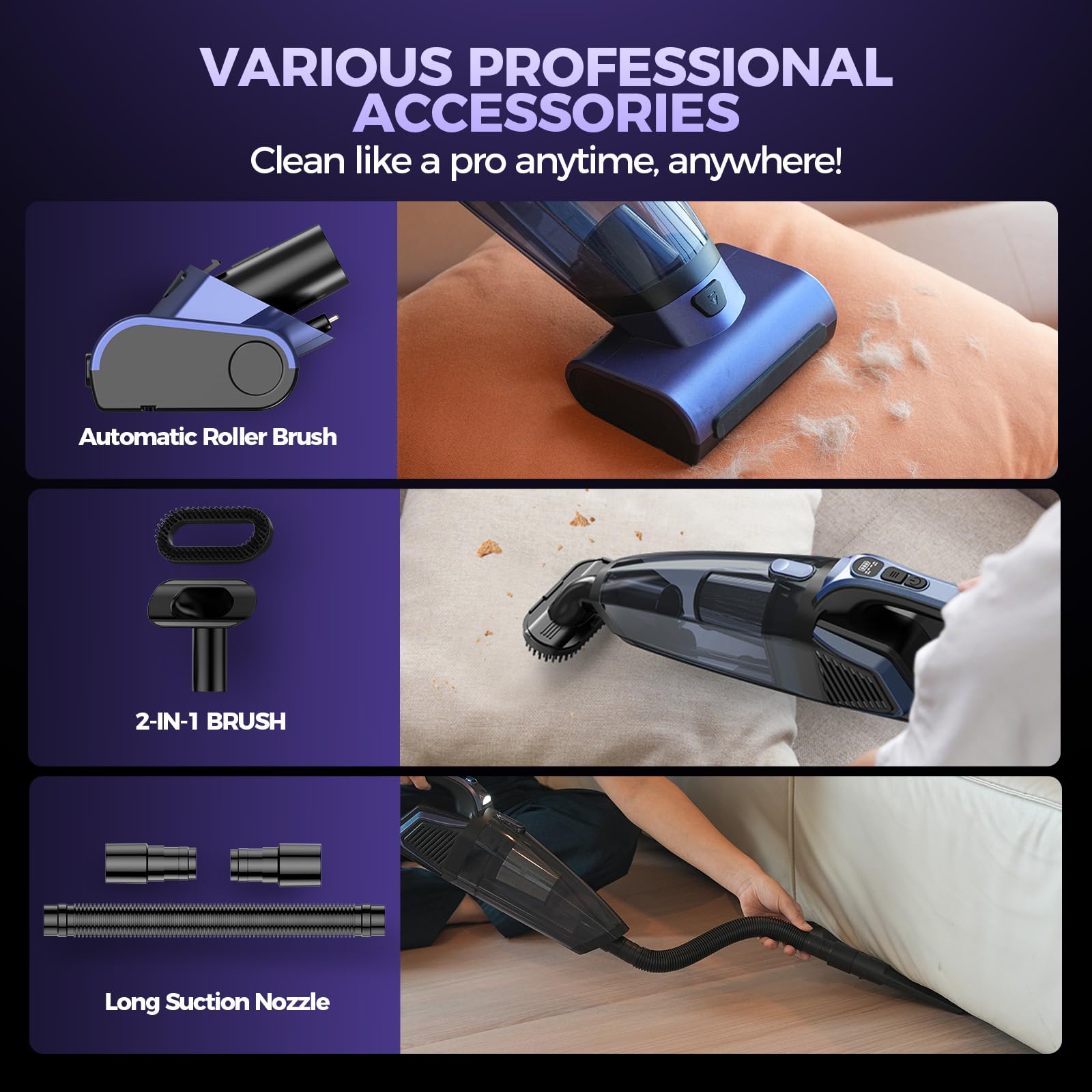 Pet Hair Handheld Vacuum Cordless