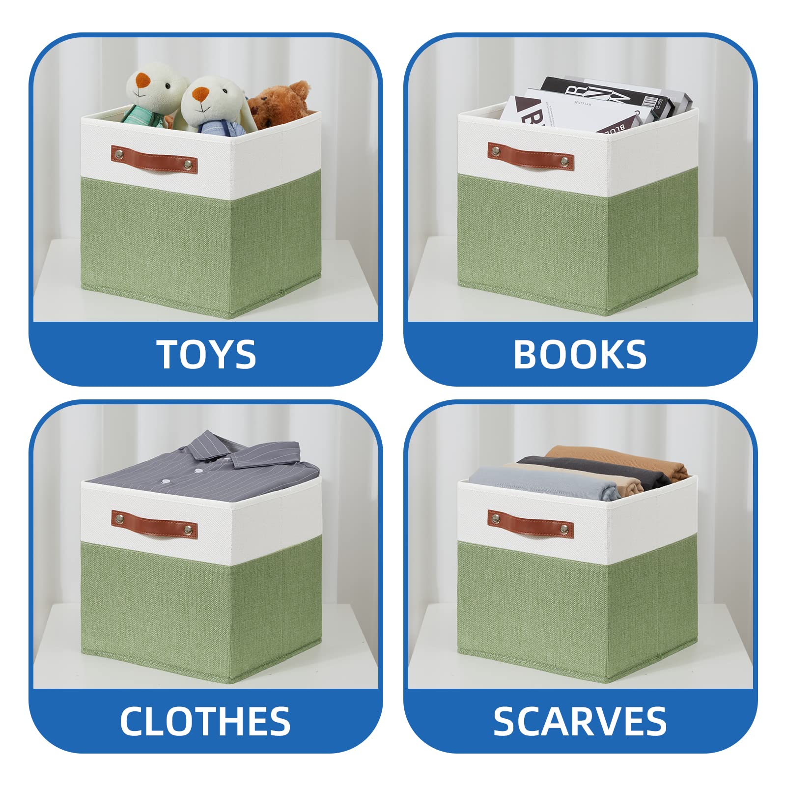 Fabric Storage Bin 11x11 Cube Storage Bins for Home