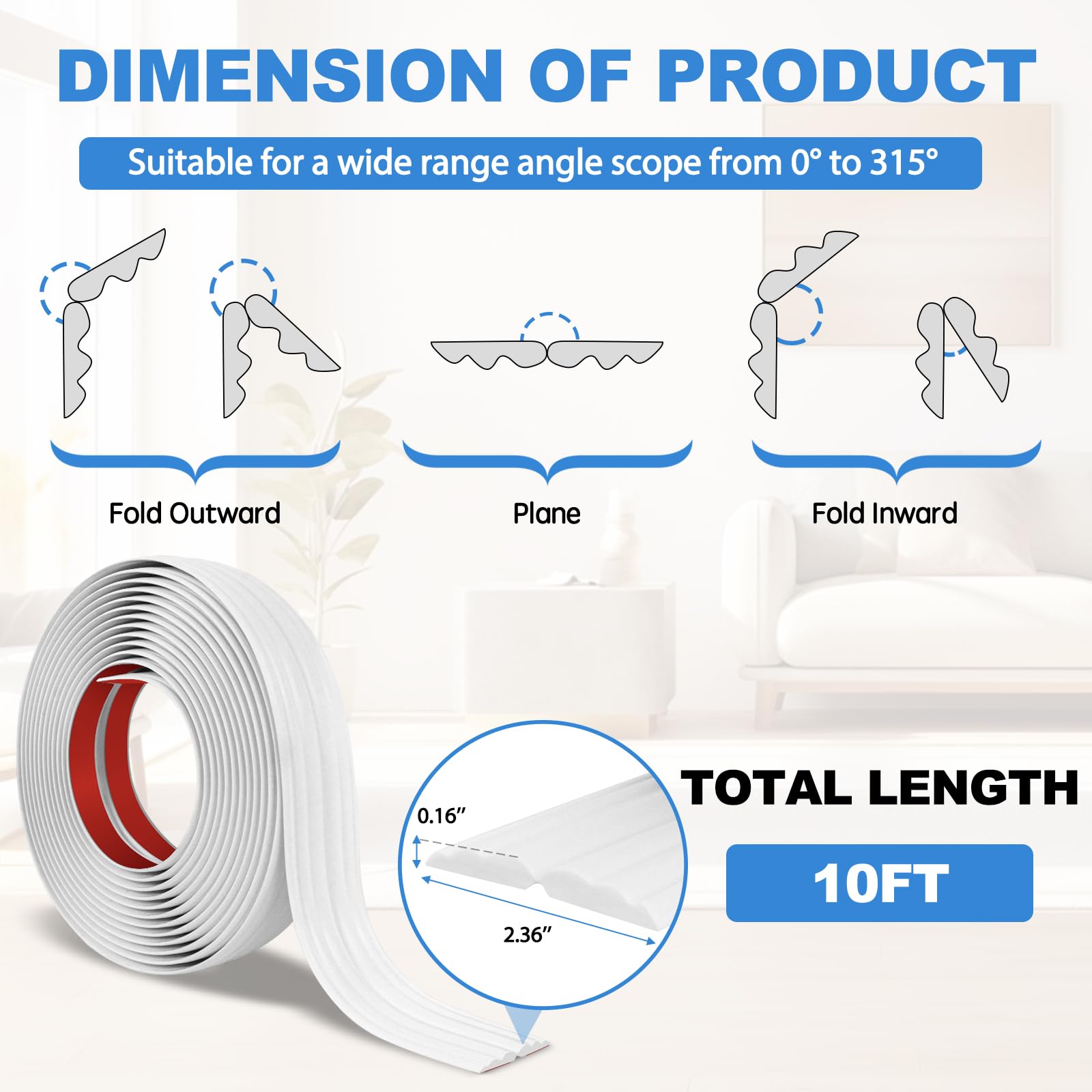 Corner Molding Trim Peel and Stick Wall Corner Protector