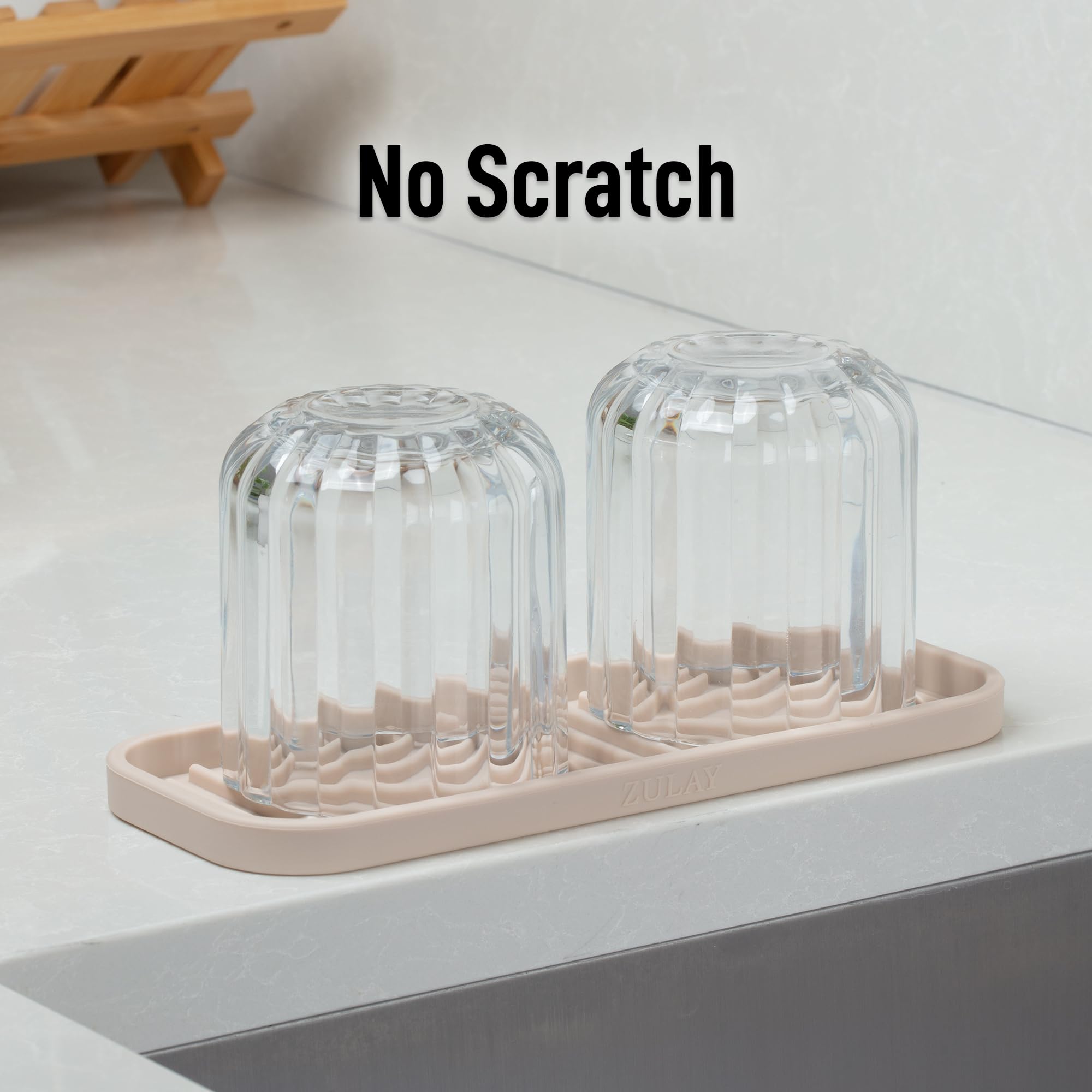 9x3.5) Silicone Sponge Holder for Kitchen Sink - Flexible Multipurpose Soap Tray - Sink Organizer for Kitchen, Bathroom, Makeup, Trinkets & More (Ivory)