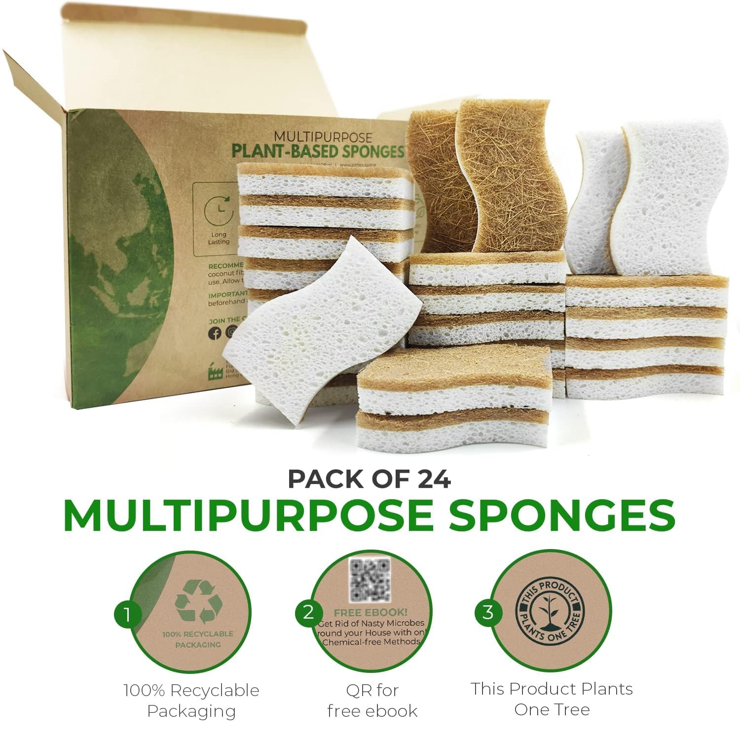 Natural Kitchen Sponges