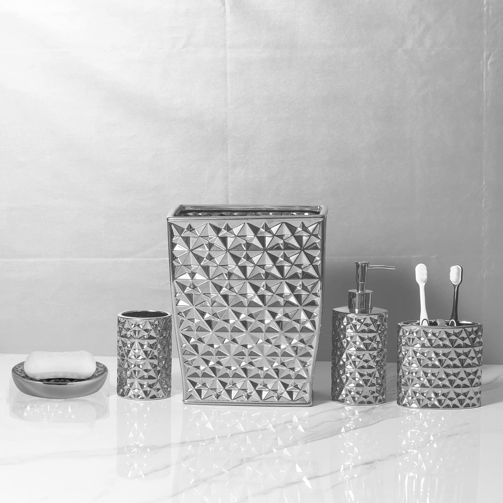 Ceramic Rectangular Small Trash Can