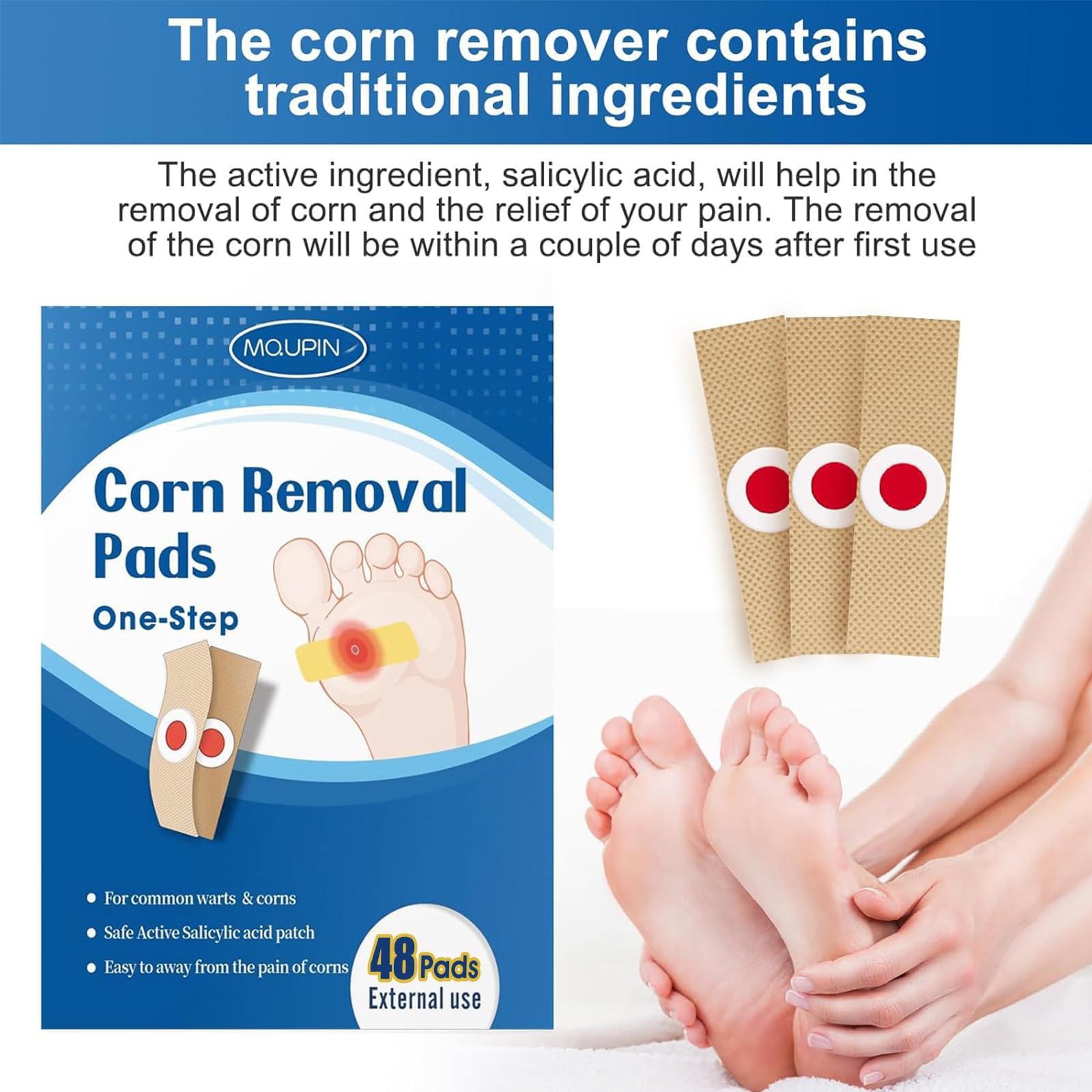 48 Count Corn Removal Pads for Feet and Toe