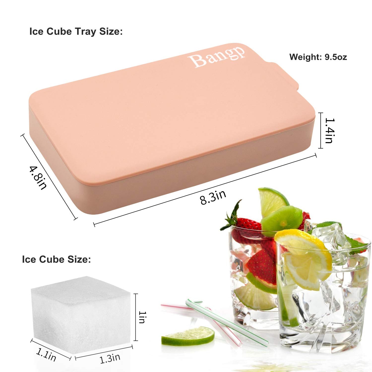 Premium Ice Cube Trays with Lid (2 Count)