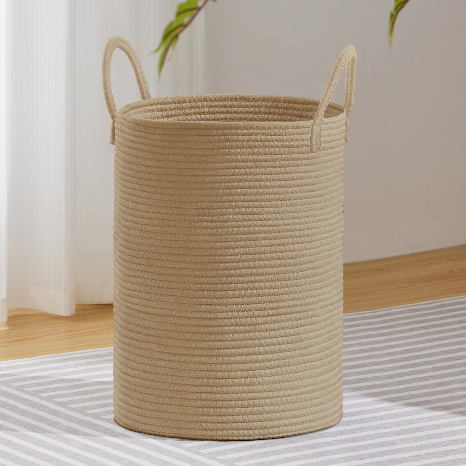 72L Tall Woven Laundry Basket Hamper