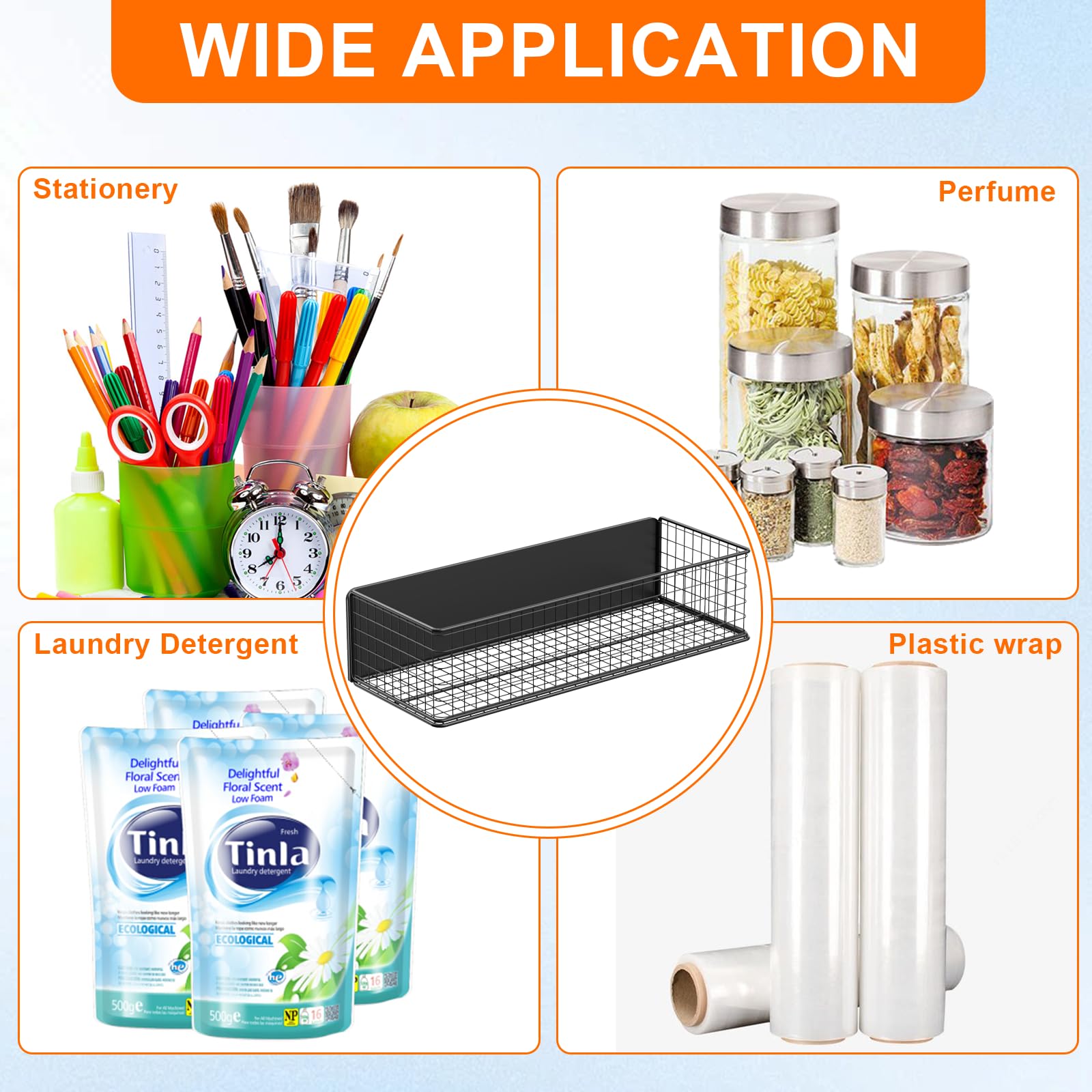 2Pack Magnetic Basket Organizer Holder for Fridge (2 Count)