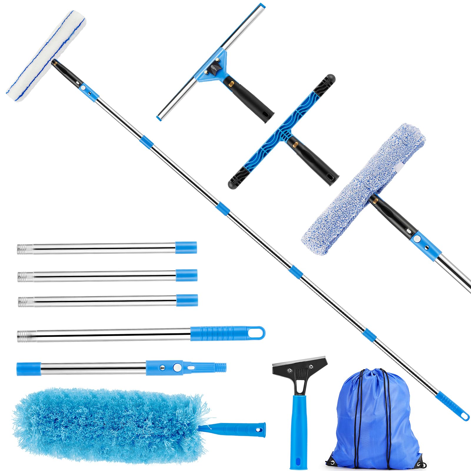 360° Rotating Window Squeegee Cleaner Kit with Extension Pole - ModHome Supplies