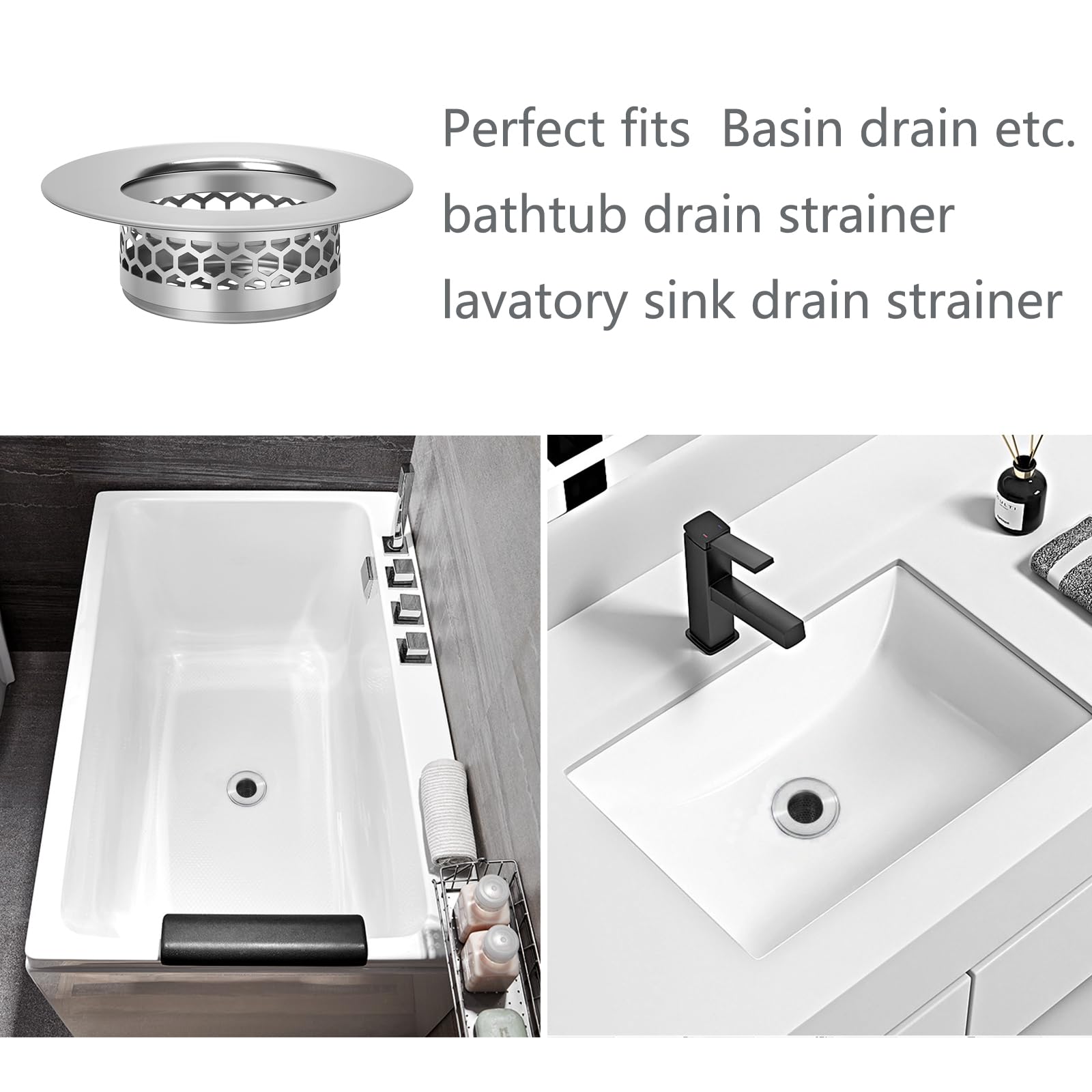 Bathroom Sink Strainer (3 Count)