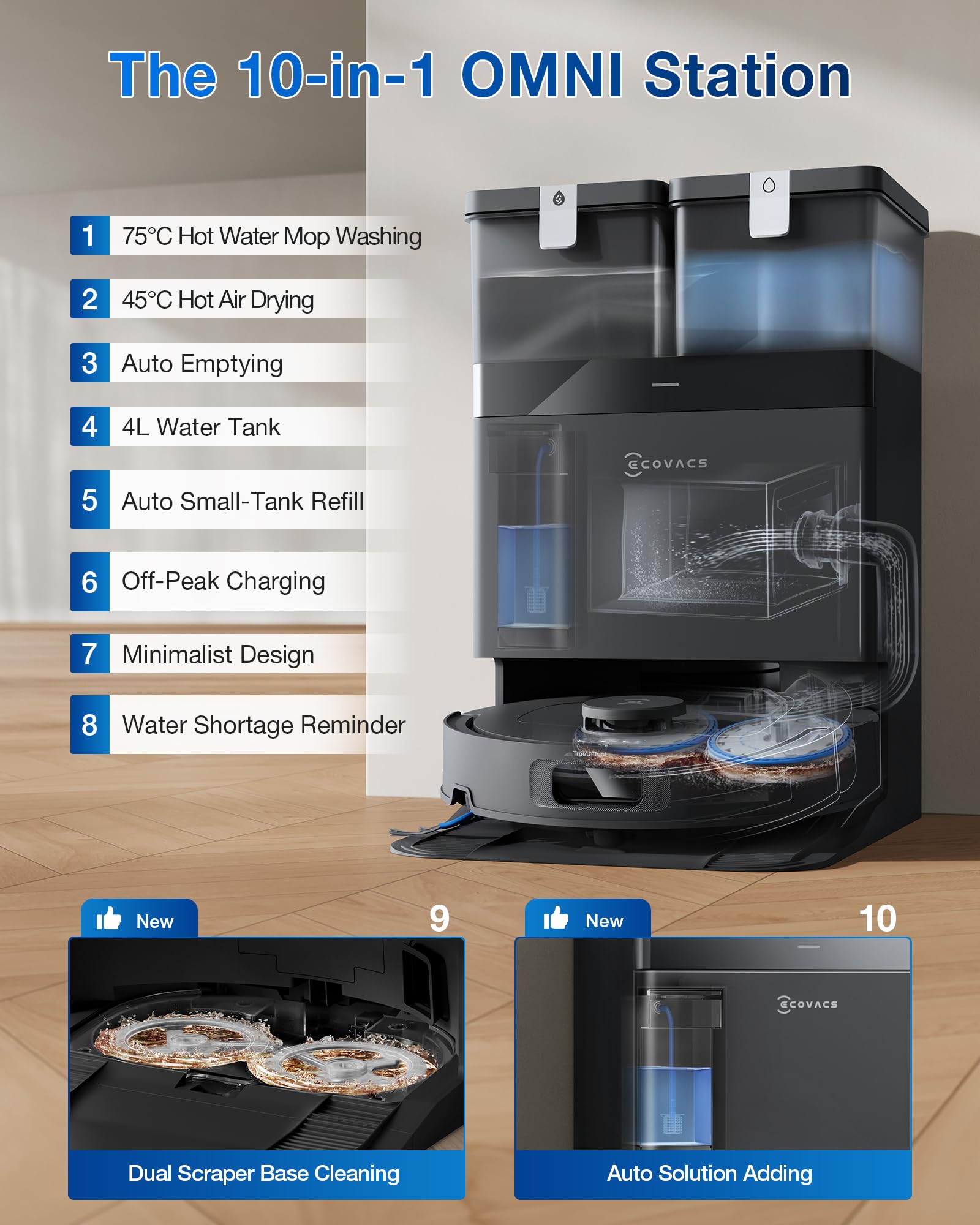 DEEBOT T30C Robot Vacuum and Mop