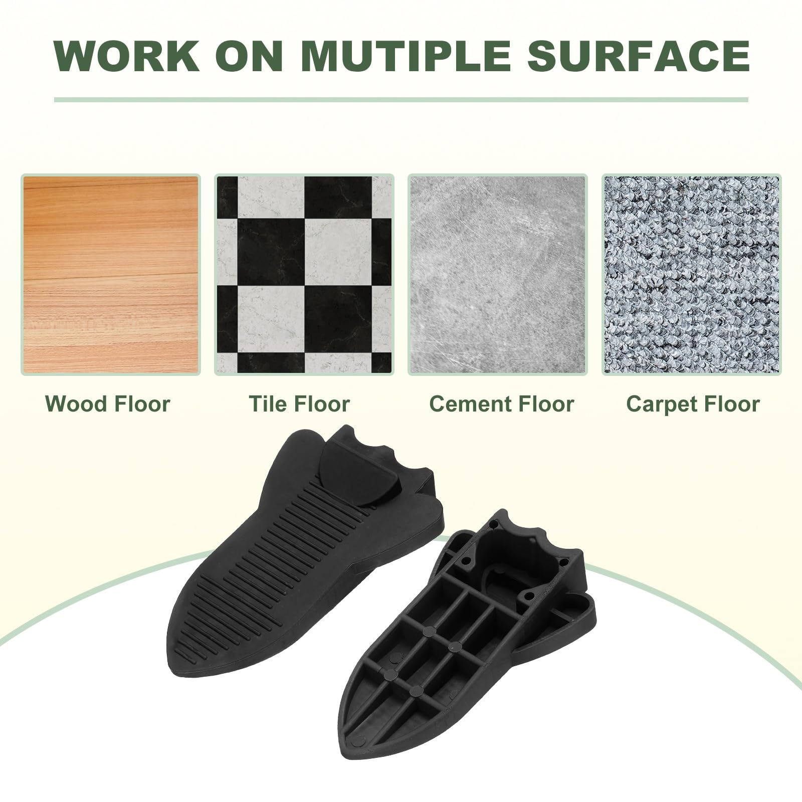 4 Pcs Door Stoppers for Bottom of Door (4 Count)