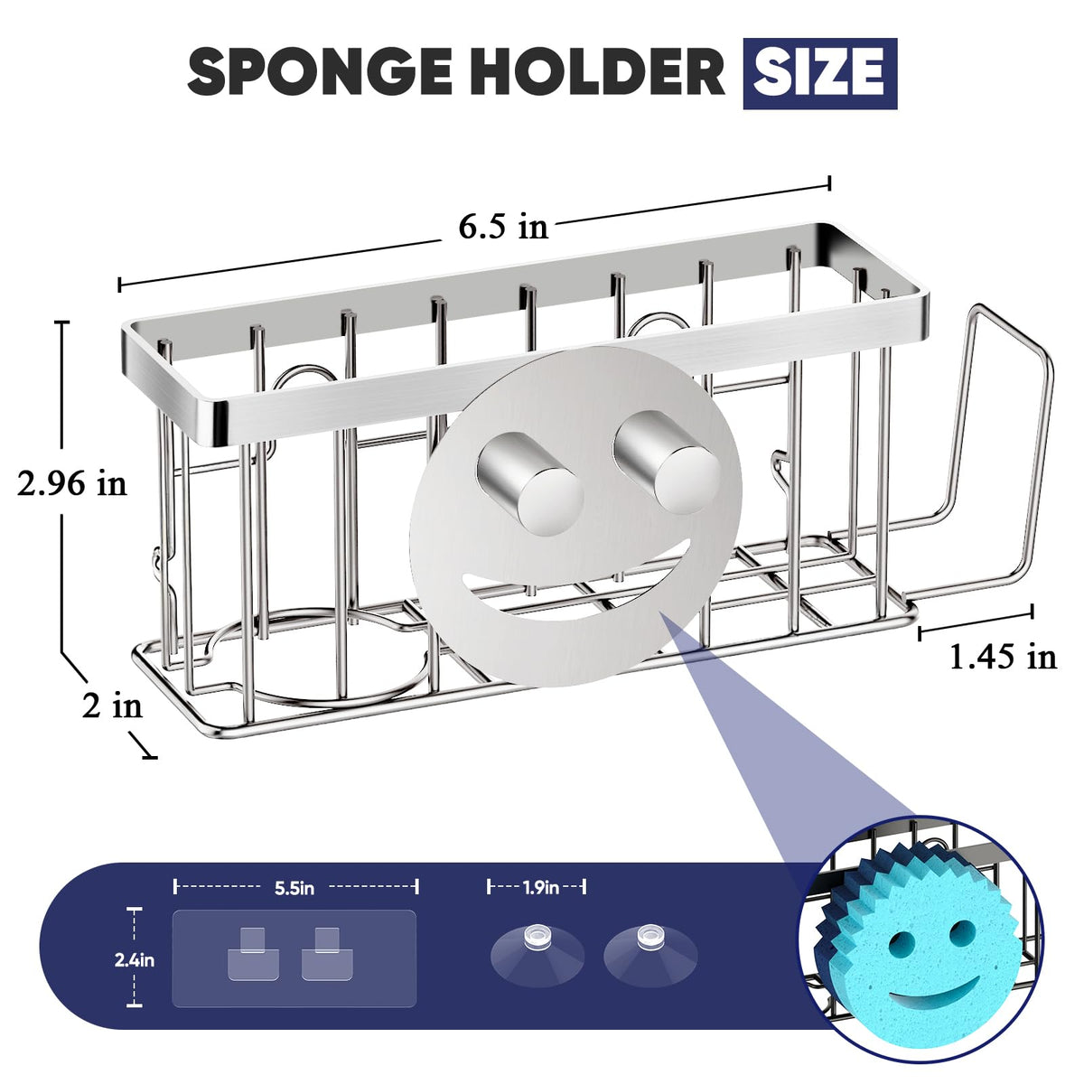 Sponge Holder for Kitchen Sink