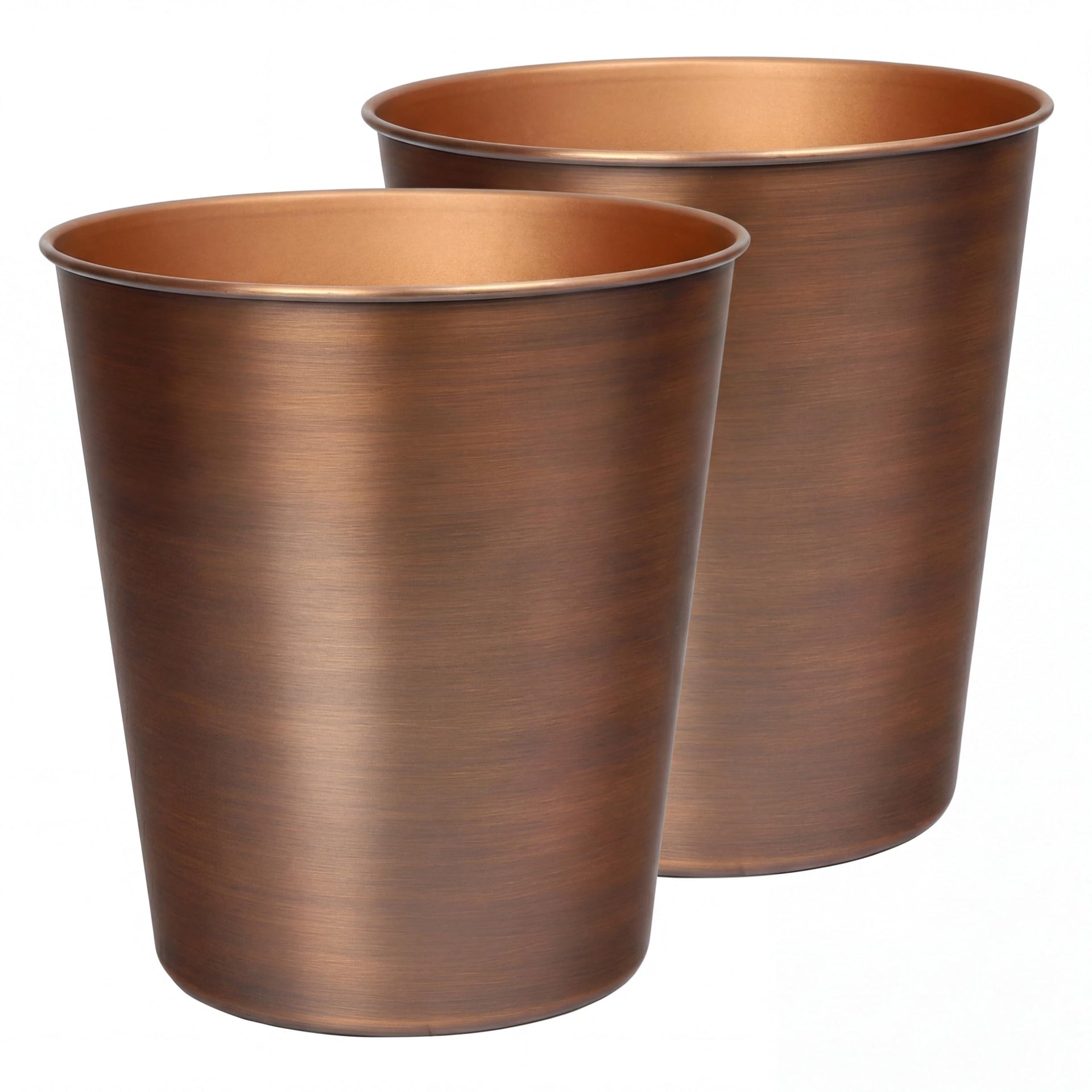 Nolan 2 Gal Smooth Steel Wastebasket (2 Count)