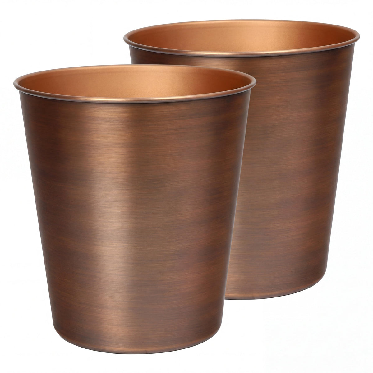 Nolan 2 Gal Smooth Steel Wastebasket (2 Count)
