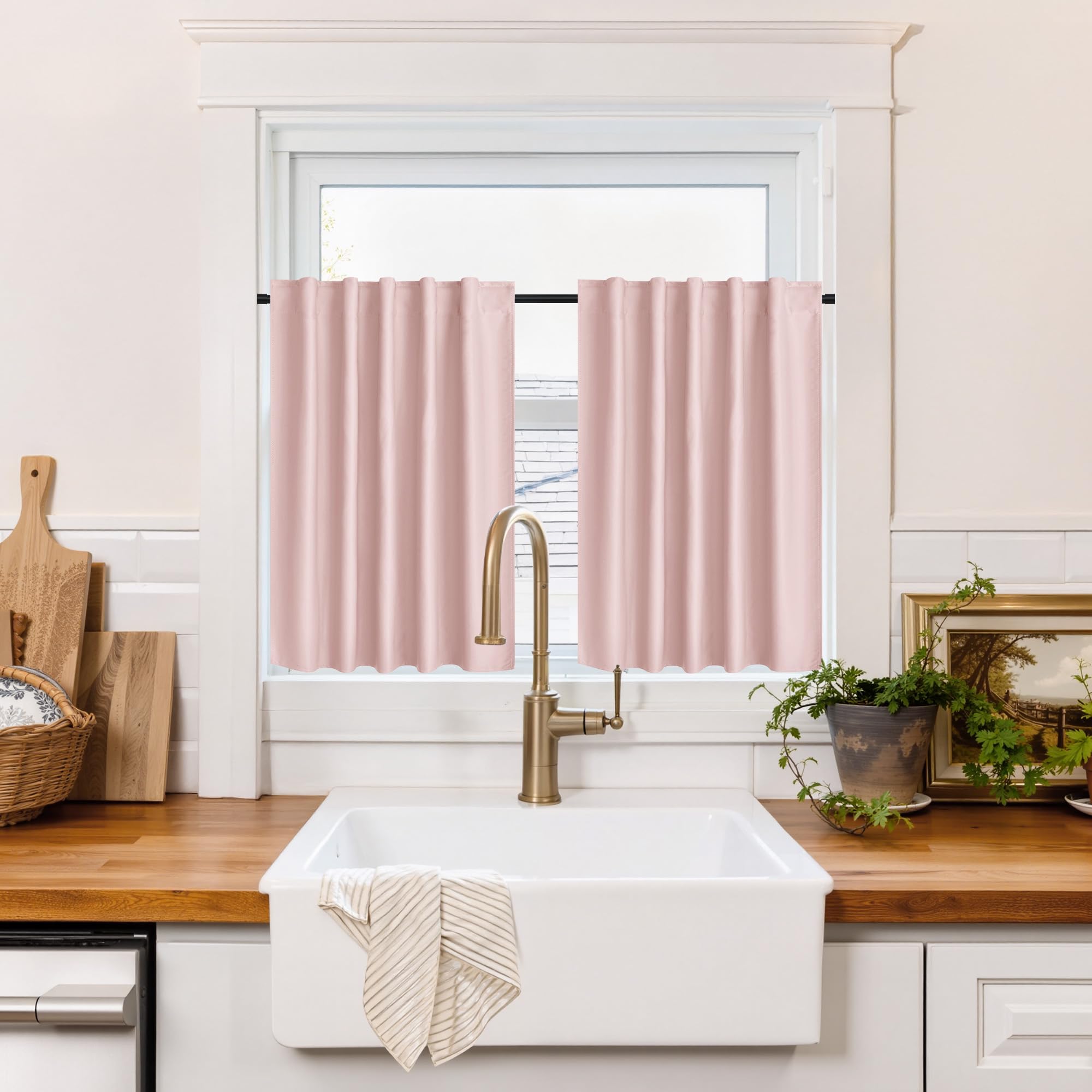 100% Blackout Basement Curtains 30 inches Long (2 Count)