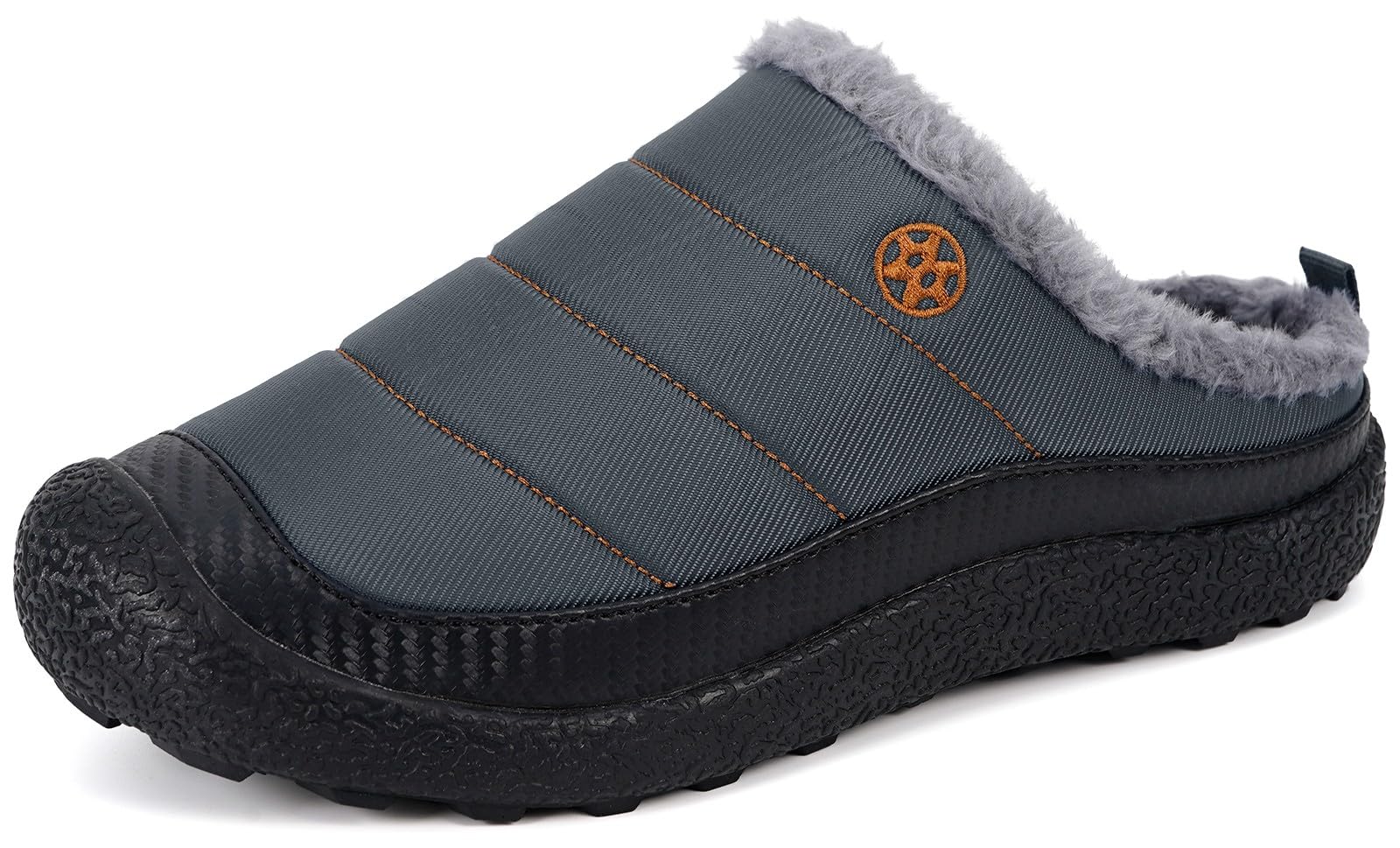 Womens Mens House Slippers Outdoor Winter Shoes Grey