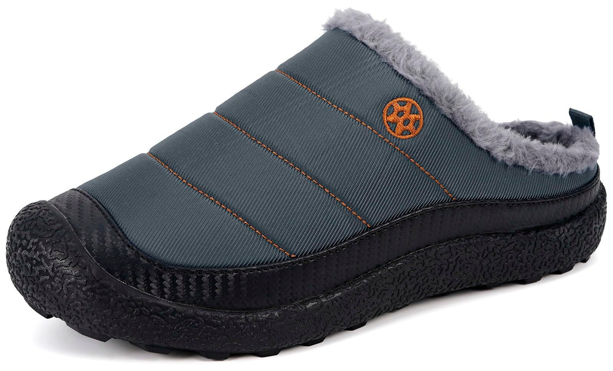 Womens Mens House Slippers Outdoor Winter Shoes Grey