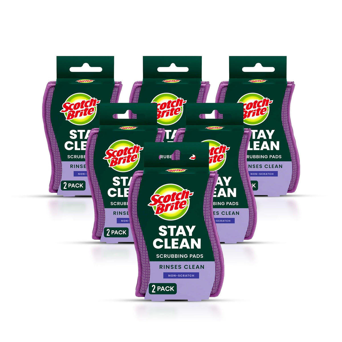 Scotch Brite Stay Clean Scrubber Pads (12 Count)