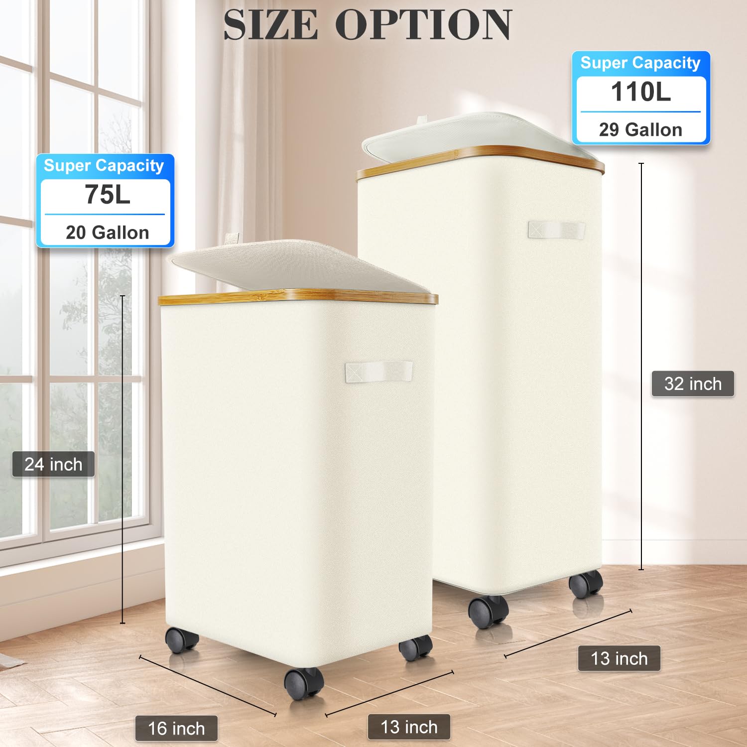 Laundry Hamper with Wheels