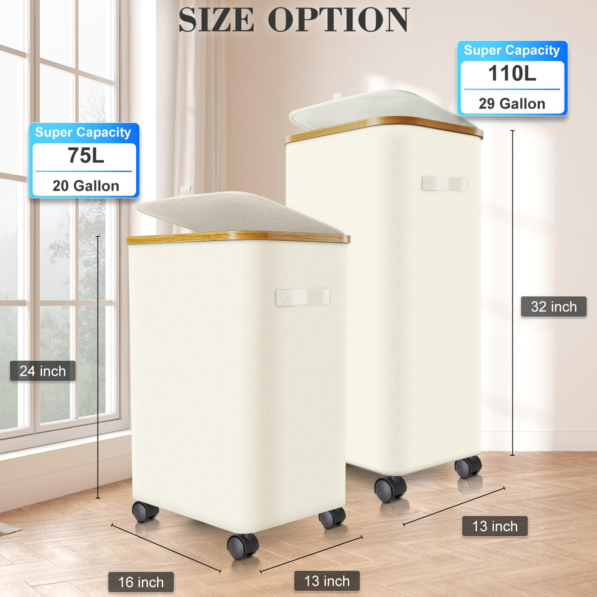 Laundry Hamper with Wheels