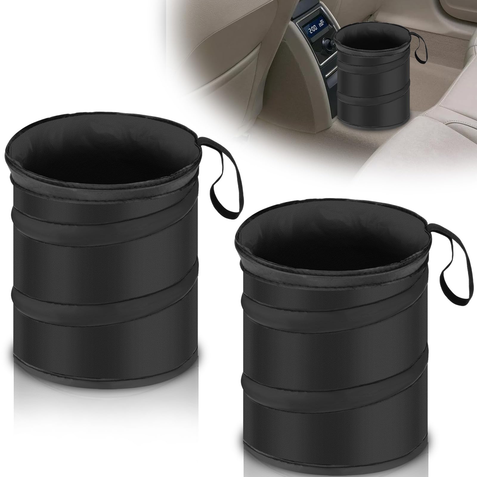 2 PCS Car Collapsible Trash Can (2 Count)