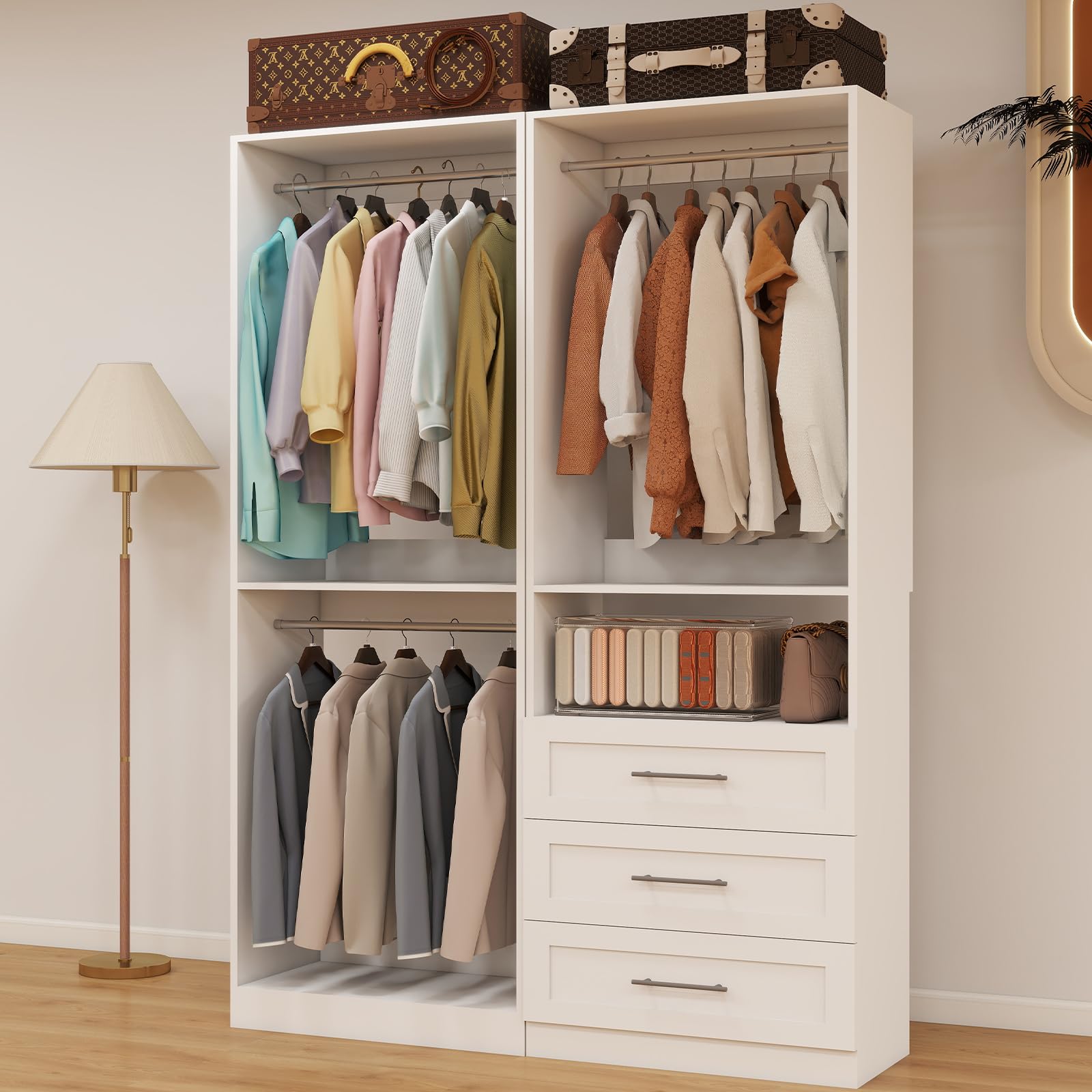 Closet System with 3 Drawers