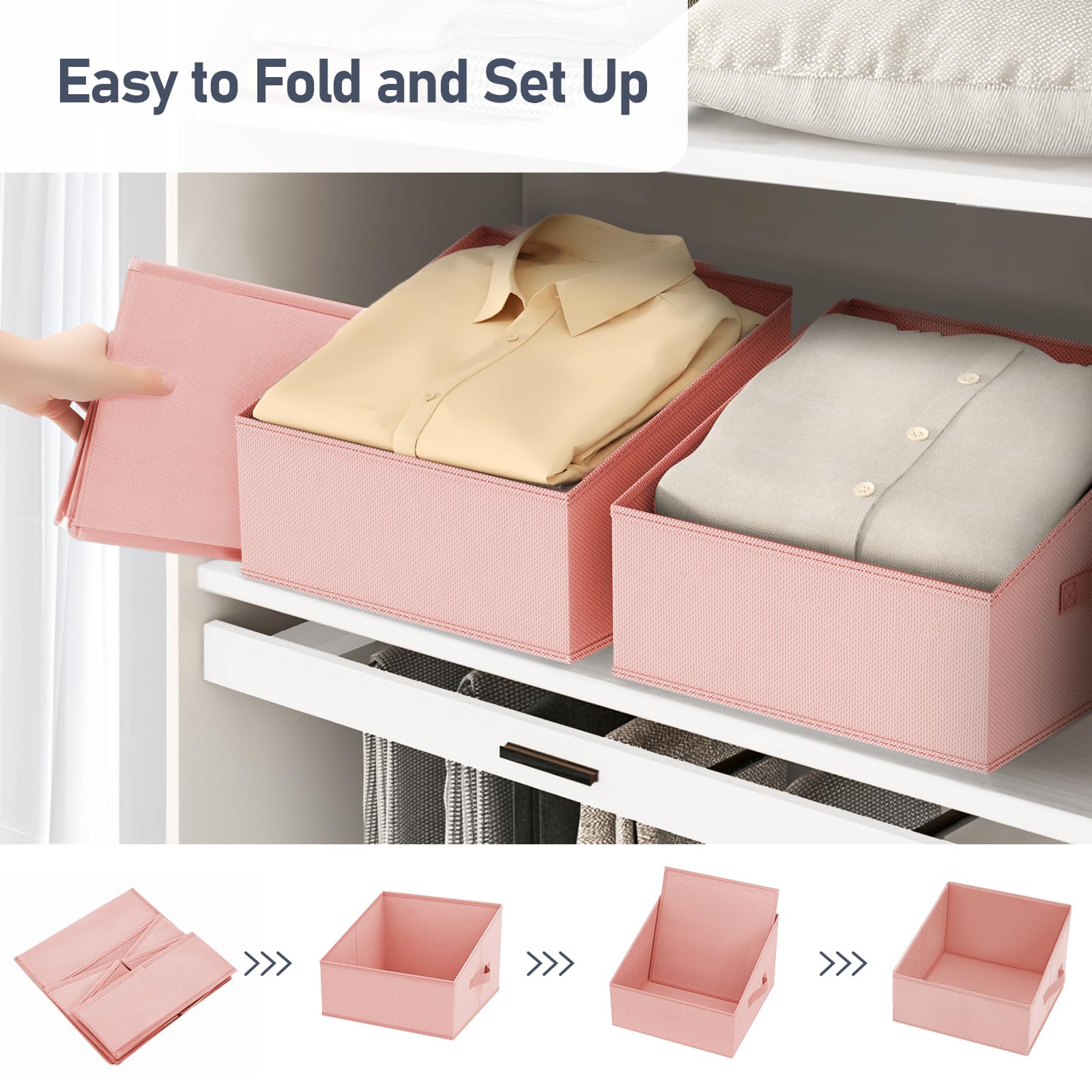 Closet Storage Bins (6 Count)