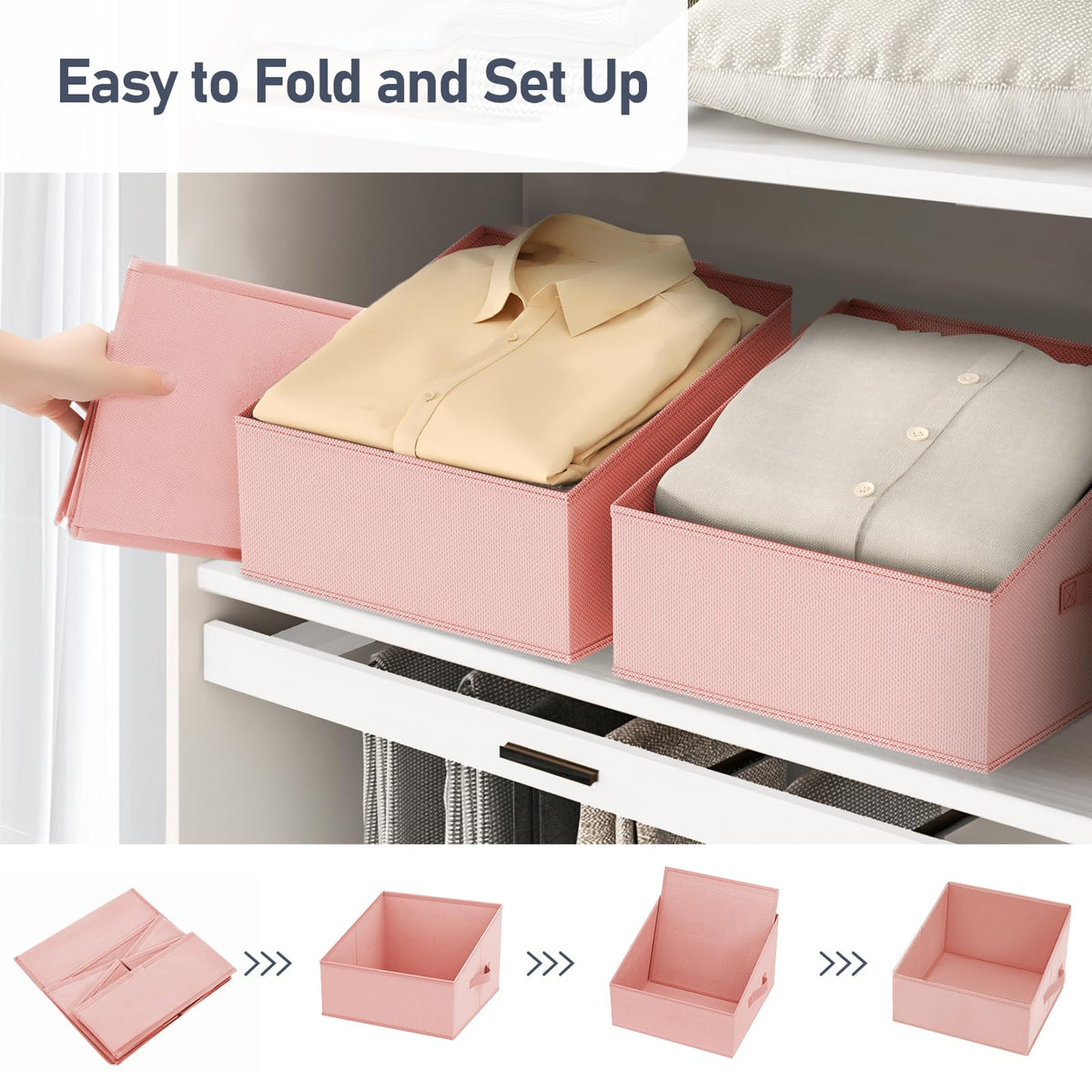 Closet Storage Bins 12 Pack (12 Count)