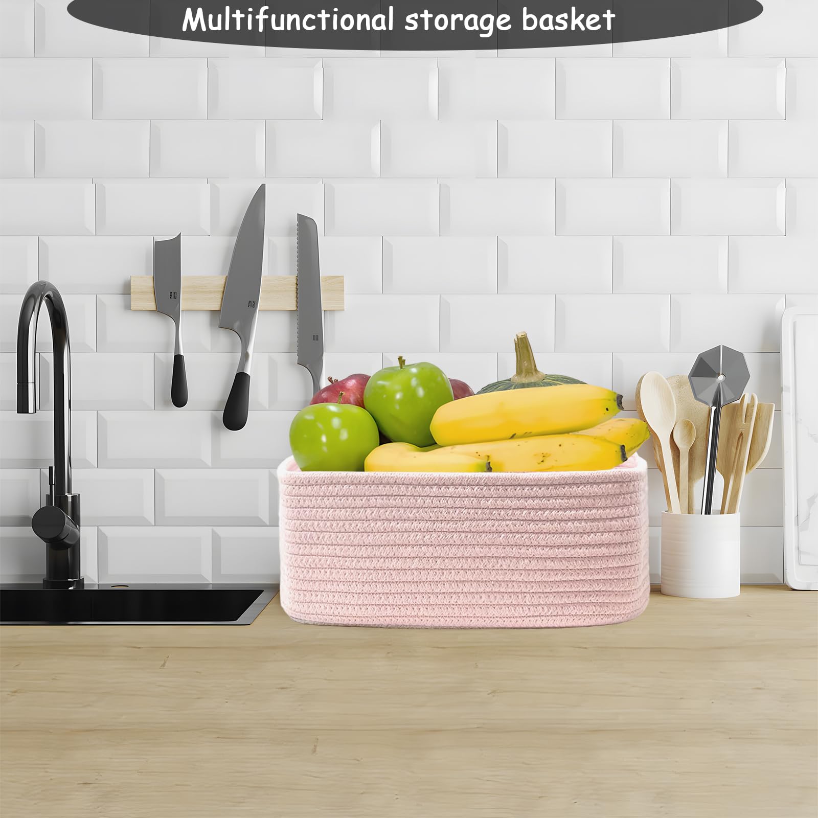 13" x 8.5" x 5.1" Storage Baskets for Organizing (3 Count)