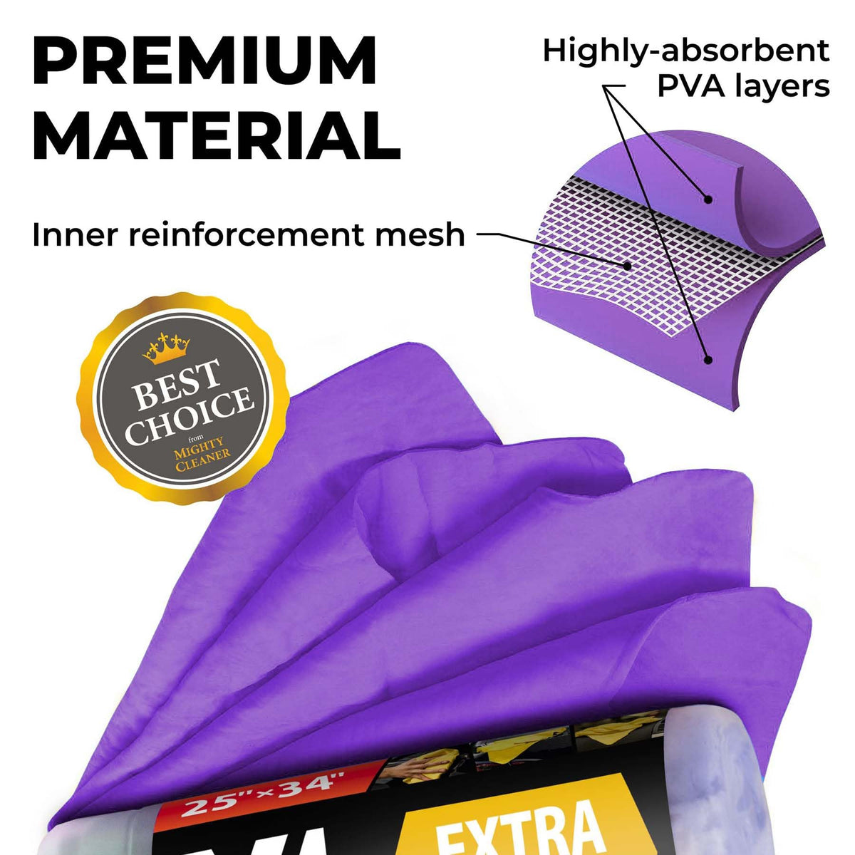 XL Shammy Towel for Car (2 Count)