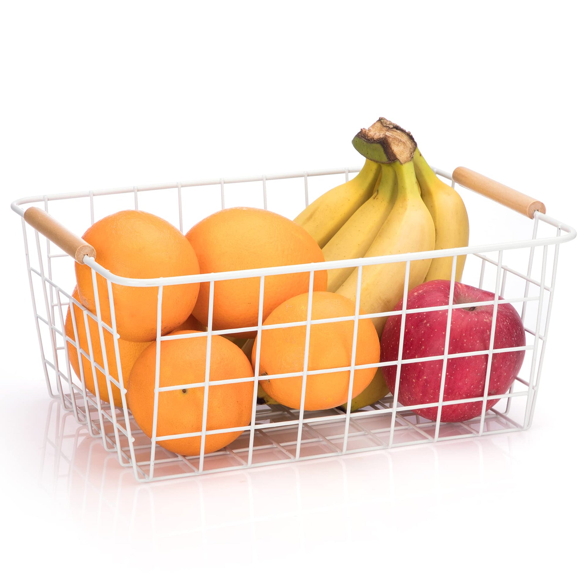 Metal White Wire Basket (2 Count)