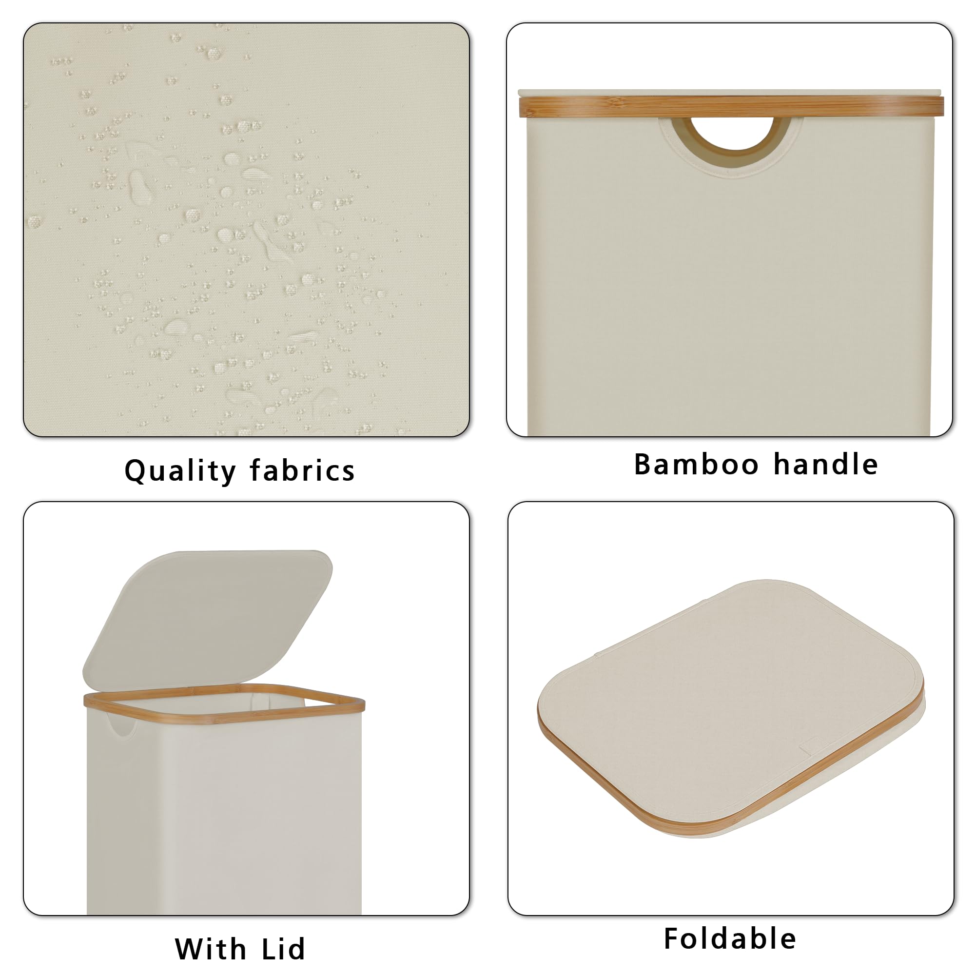 100L Laundry Hamper with Lid