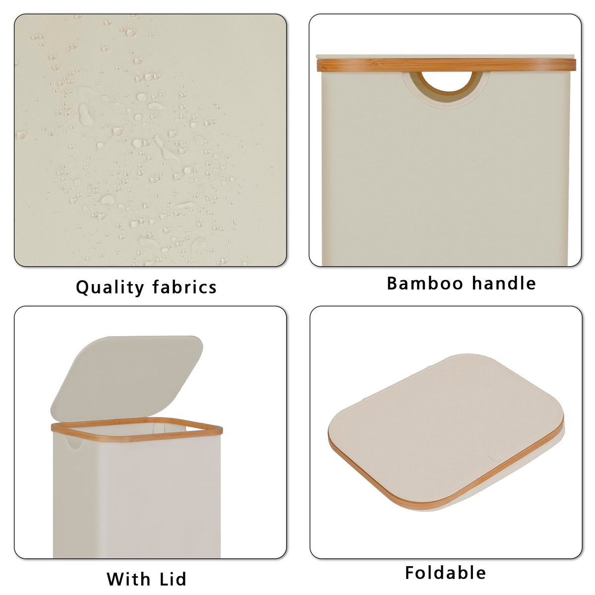 100L Laundry Hamper with Lid