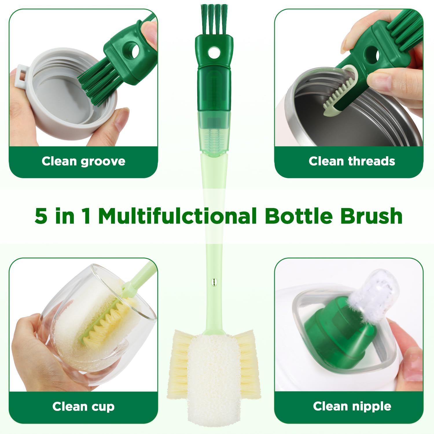 6 Pack Bottle Brush Cleaning Set (6 Count)