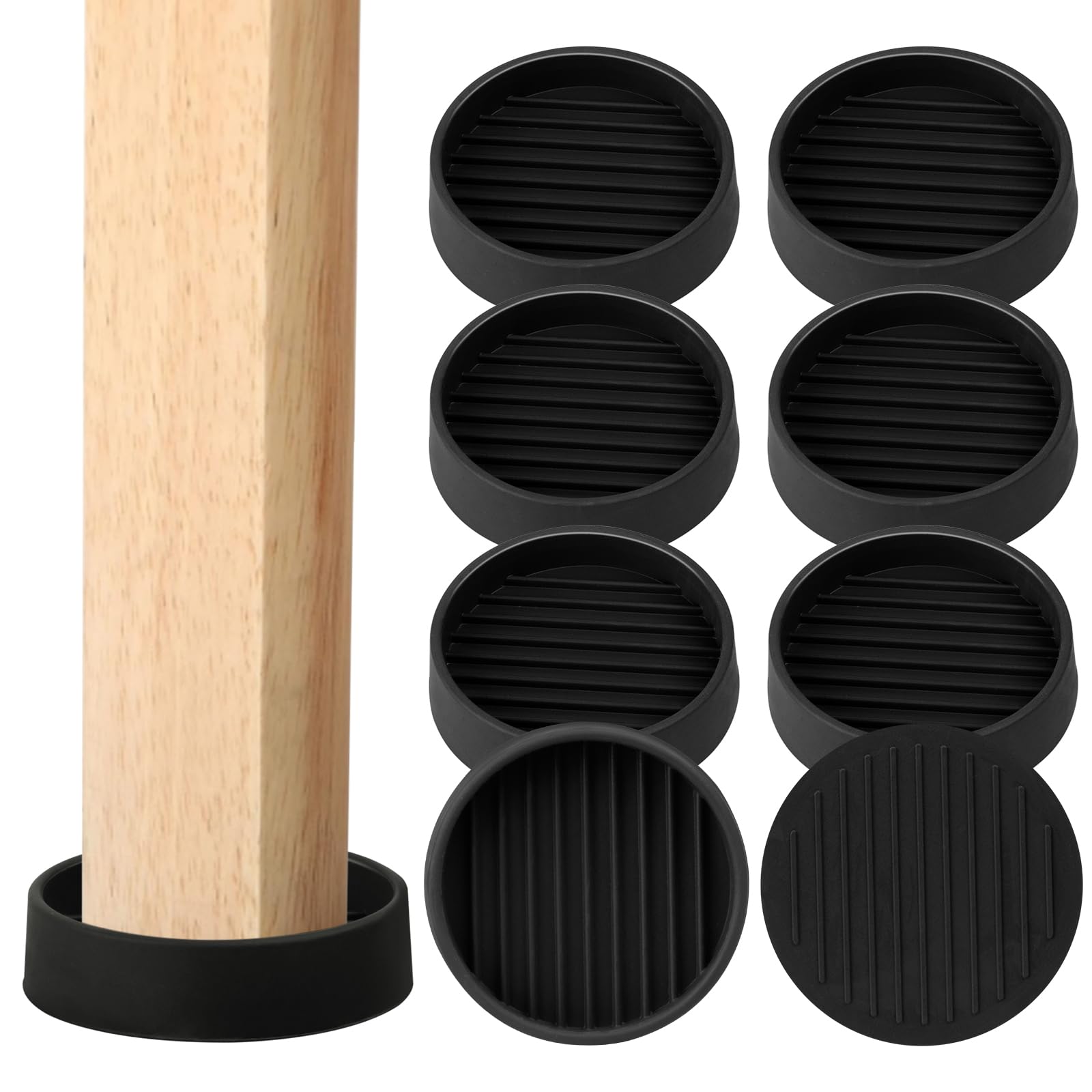Rubber Furniture Pads for Hardwood Floors (8 Count)