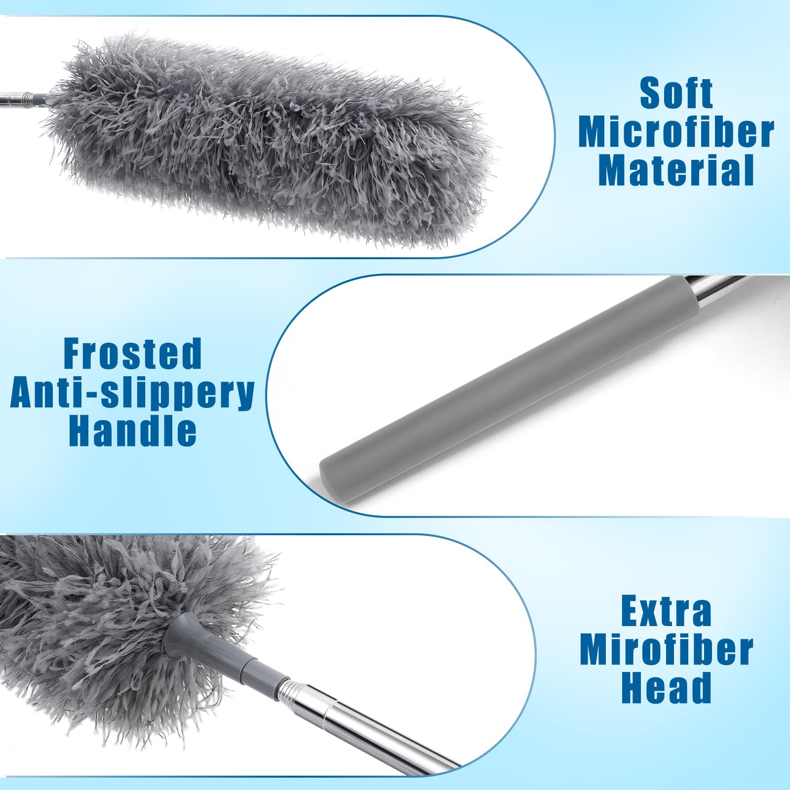 12 Pcs Microfiber Feather Duster for Cleaning (12 Count)