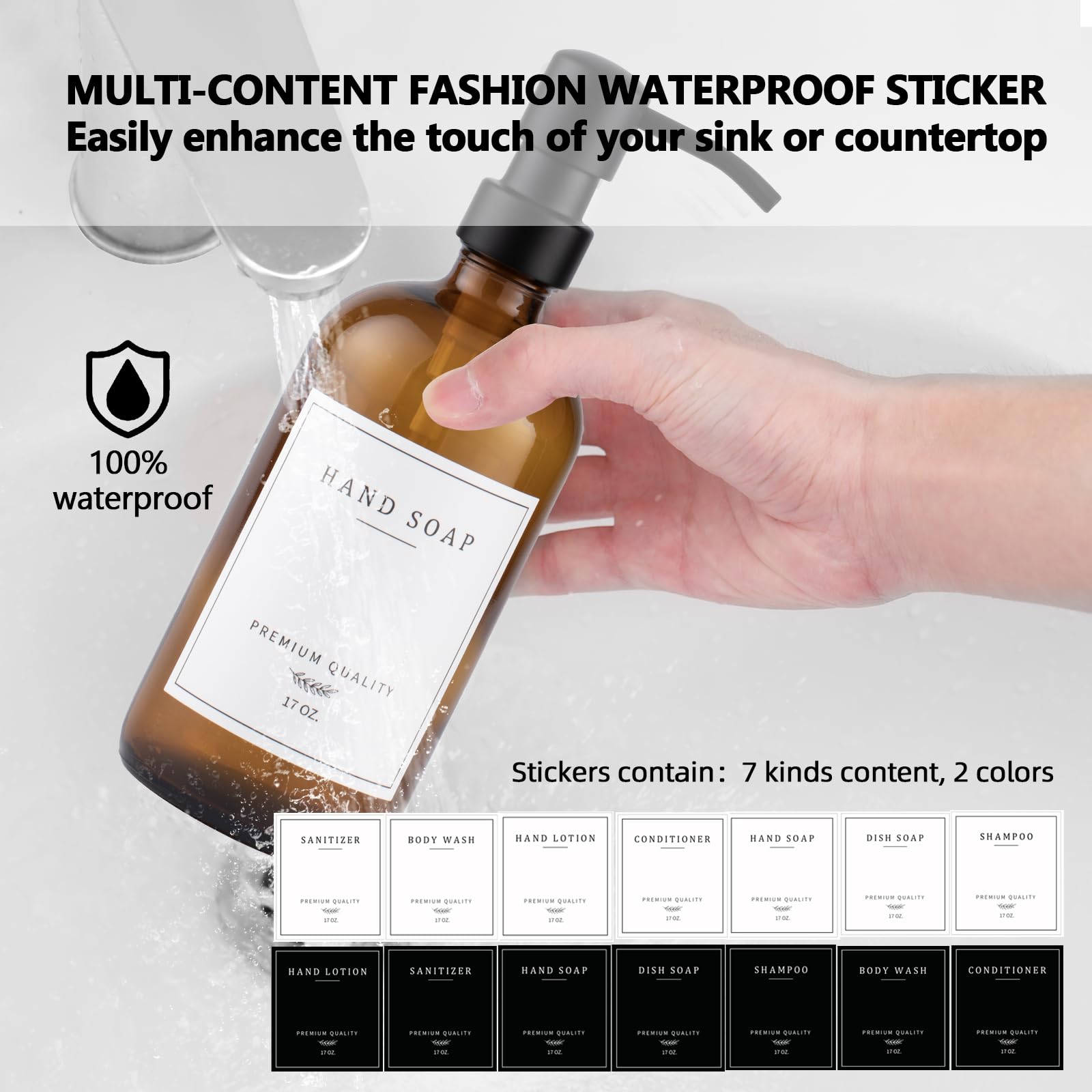 Thick Glass Soap Dispenser (2 Count)