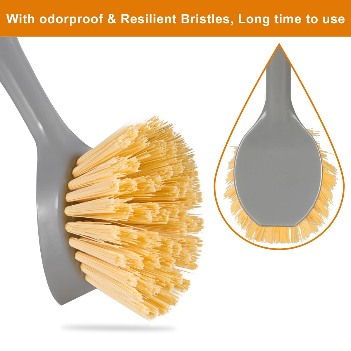 2 Pack Dish Brushes with Bamboo Handle (2 Count)
