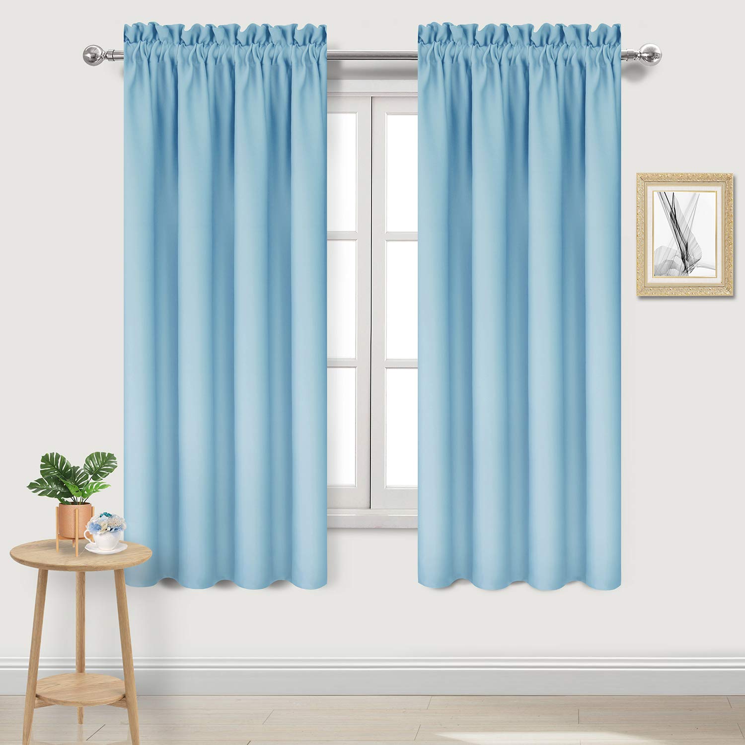 Blackout Curtains for Bedroom Living Room 38 x 72 Inch Long 2 Panels (2 Count)