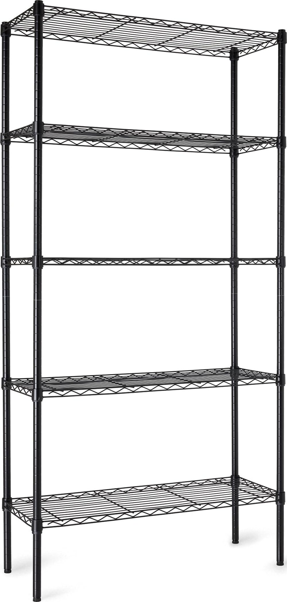5 Shelf Adjustable Heavy Duty Steel Wire Storage Shelves for Garage