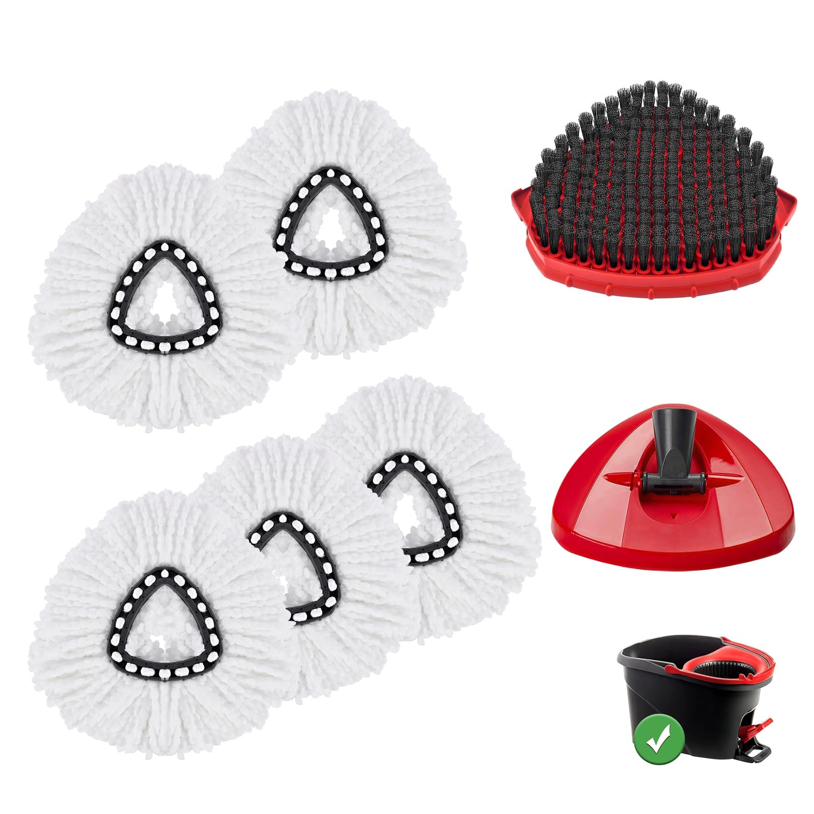 Mop Head Replacement Pads Compatible with O (7 Count)