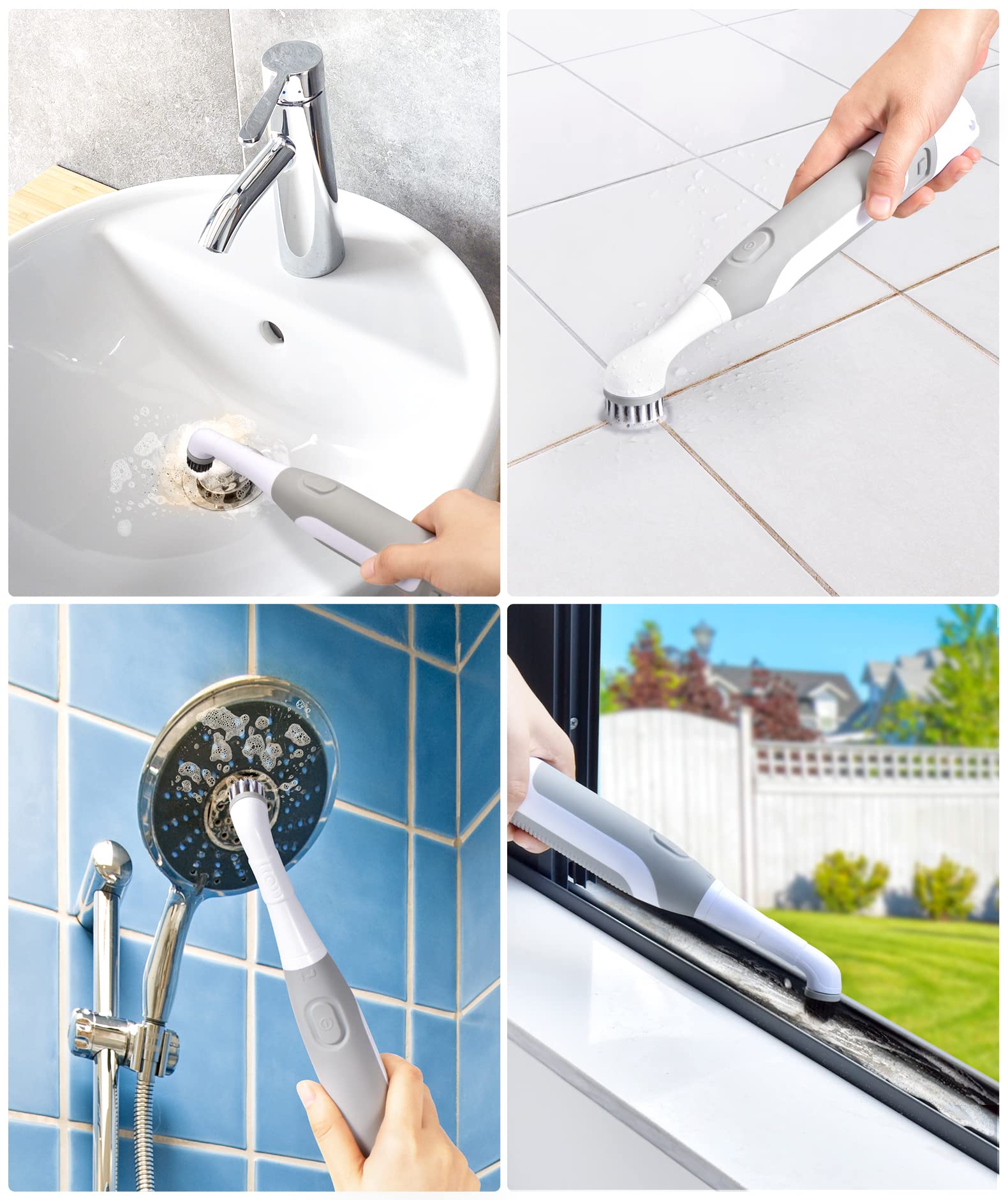 Electric Cleaning Brush with Battery Power