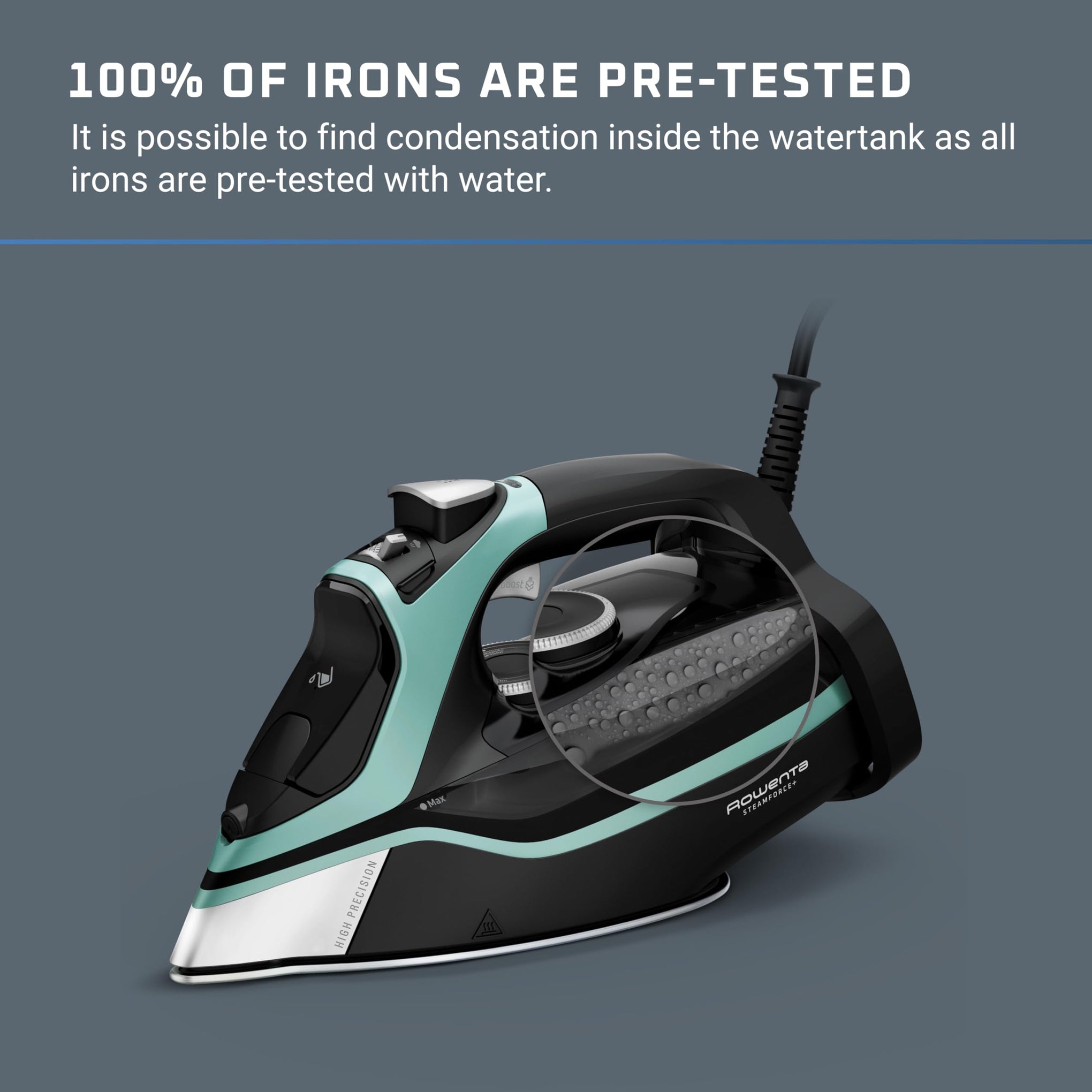 Steam Force Stainless Steel Soleplate Steam Iron for Clothes