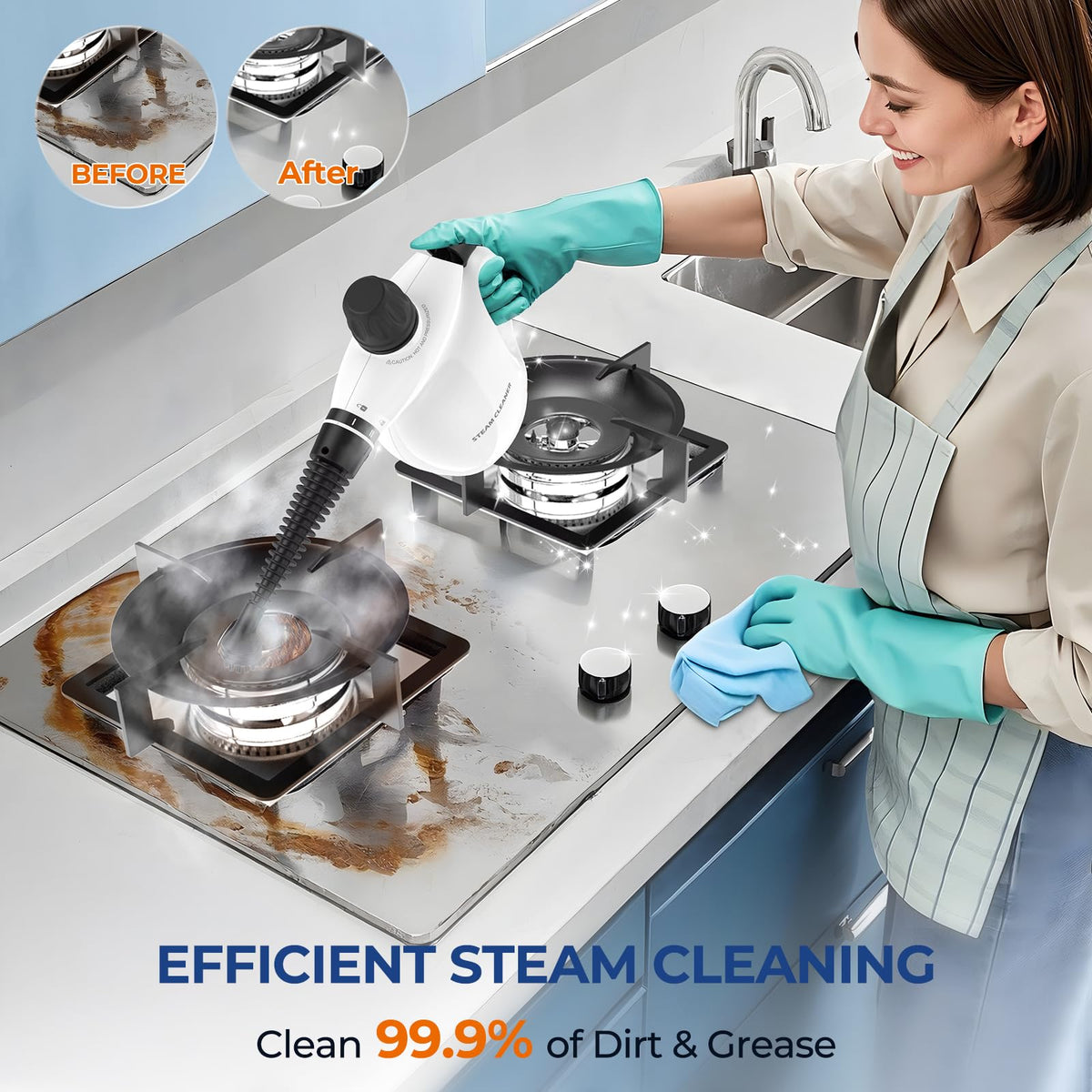 13Pcs Pressurized Handheld Steam Cleaner (13 Count)