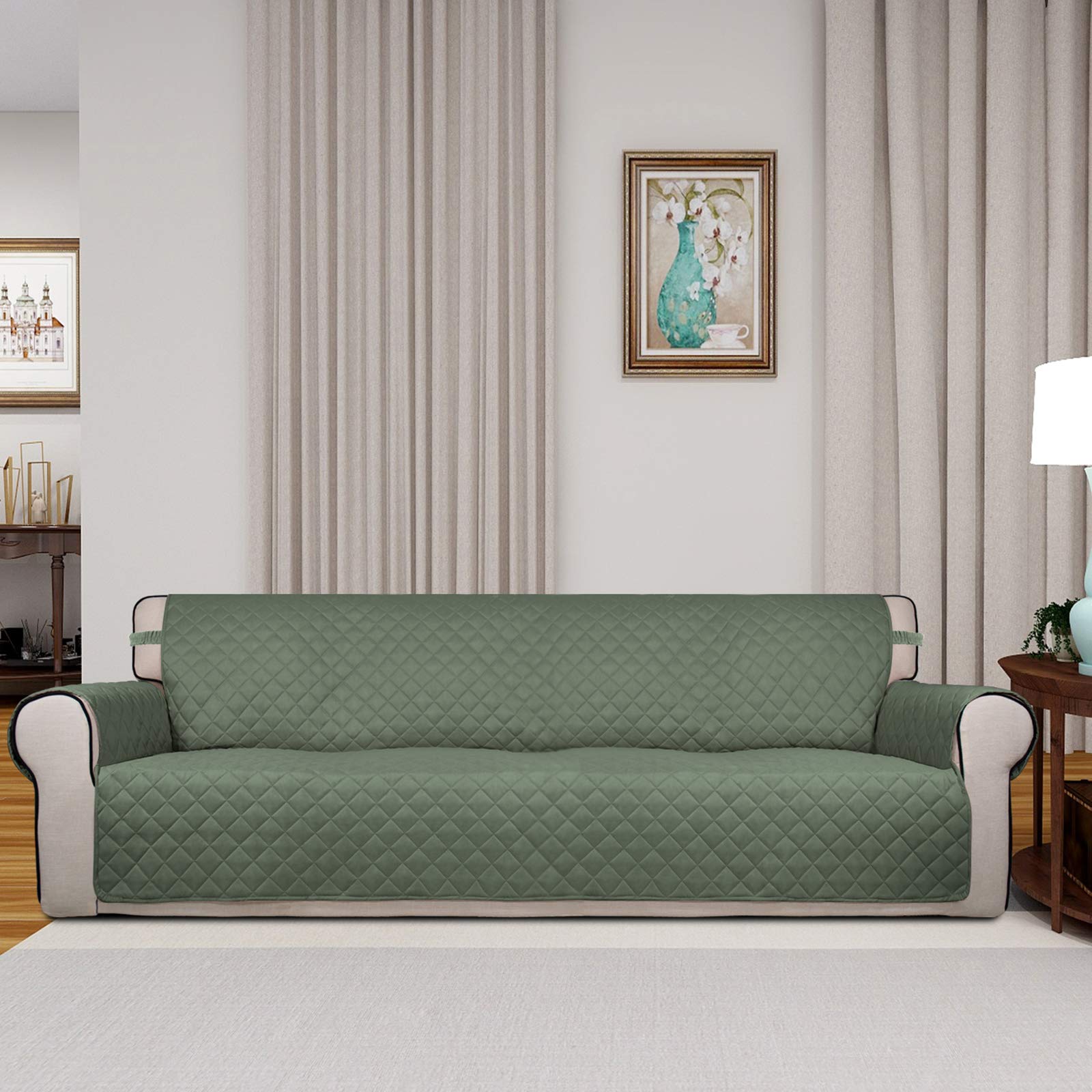 Reversible Quilted Couch Covers for Dogs Sofa Cover 4 Seater 88"