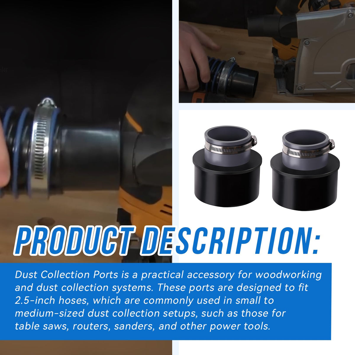 4" to 2.5'' Dust Collection Ports Port