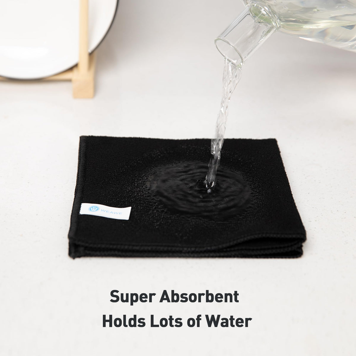 Black Microfiber Cleaning Cloth 13"x13" (12 Count) - ModHome Supplies