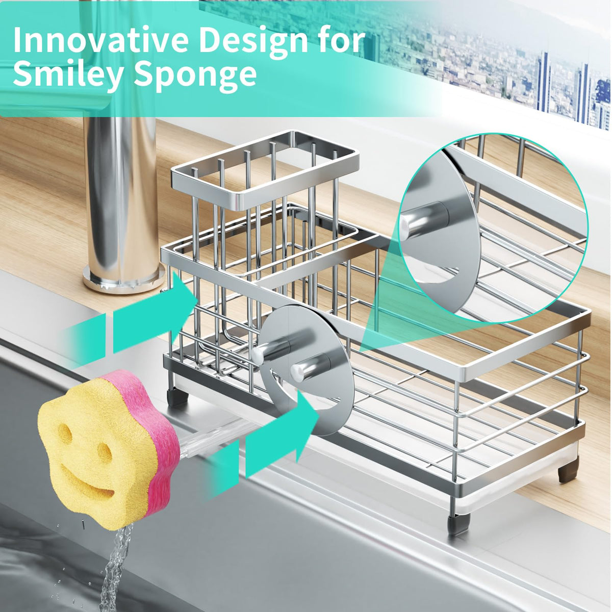 Sponge Holder for Kitchen Sink