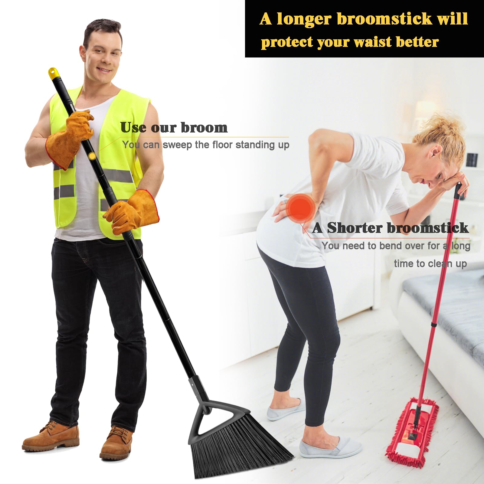 Heavy Duty Broom Outdoor and Indoor